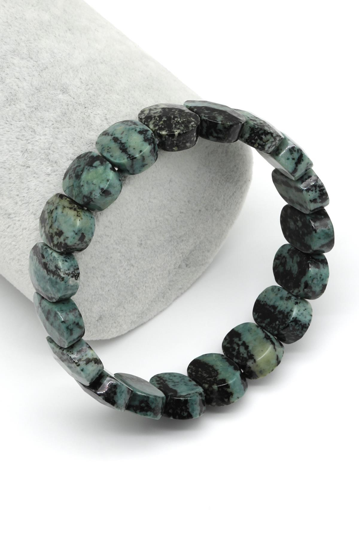 Kanbaba Jasper Doğal Taş Bileklik 10 x 14 mm Özel Kesim