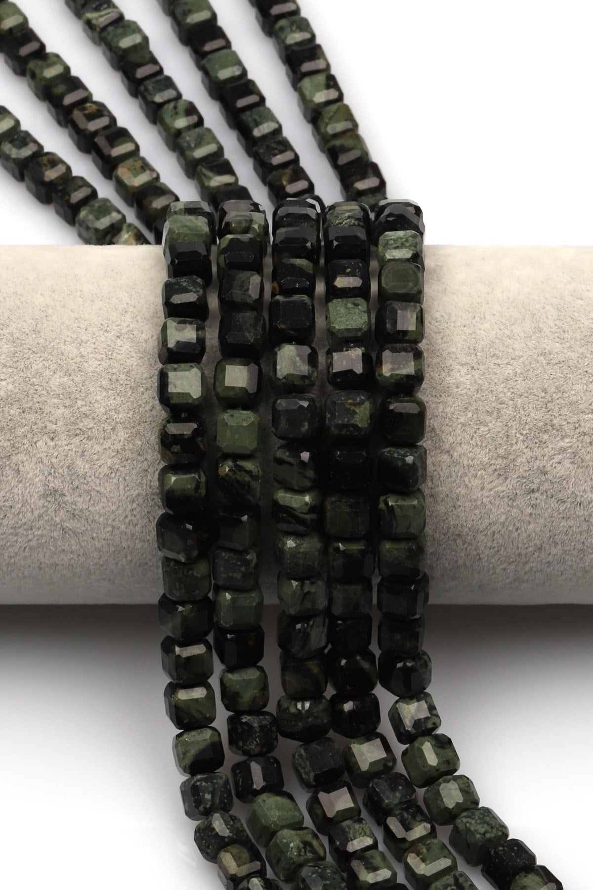 Kanbaba Jasper Doğal Taş Dizi 6 mm Küp Kesim - DZ-1154