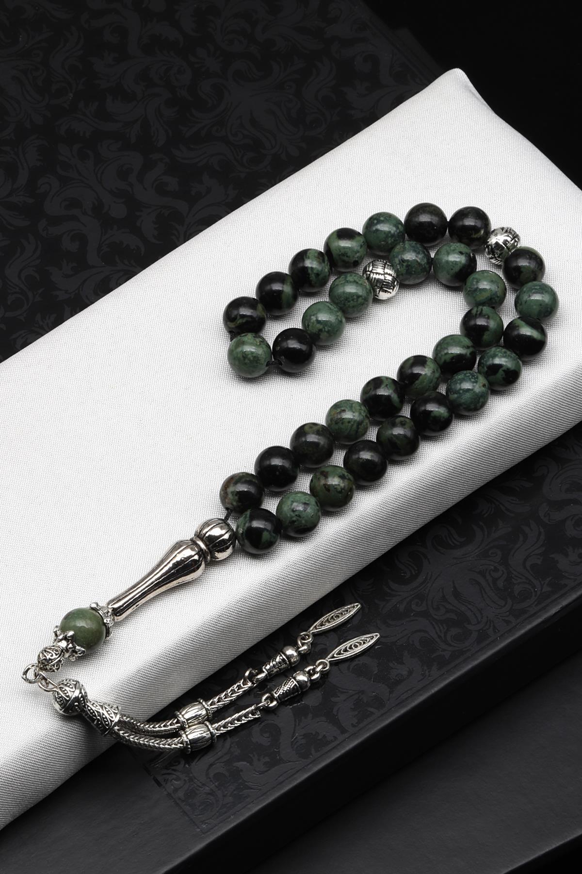 Kanbaba Jasper Doğal Taş Tesbih 8 mm Küre Kesim