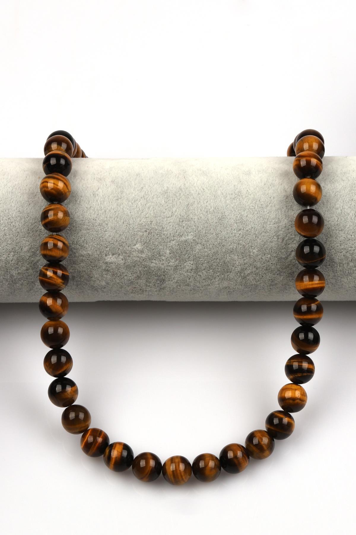 Kaplan Gözü ( A Kalite ) Doğal Taş Dizi 10 mm Küre Kesim