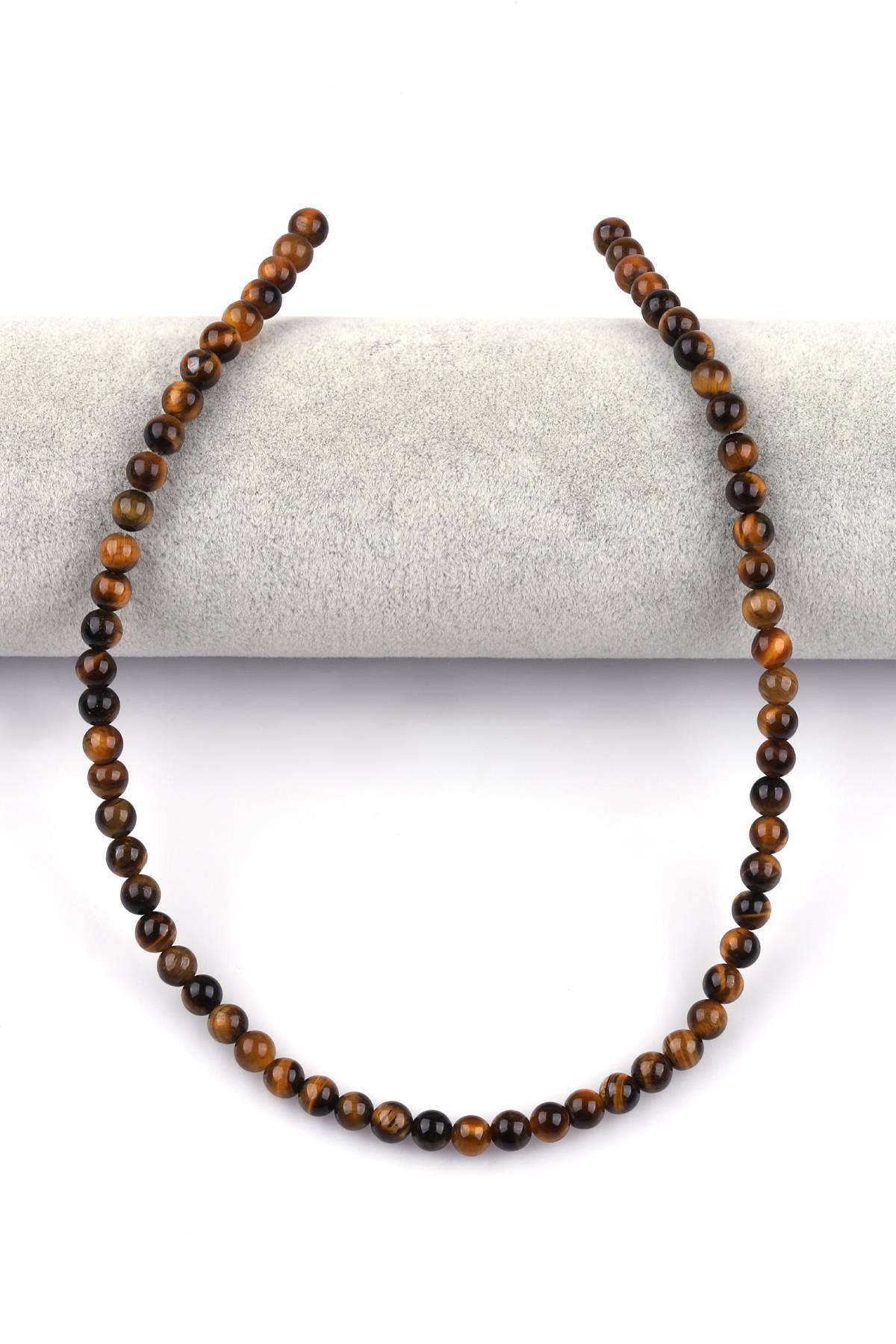 Kaplan Gözü ( AB Kalite ) Doğal Taş Dizi 6 mm Küre Kesim