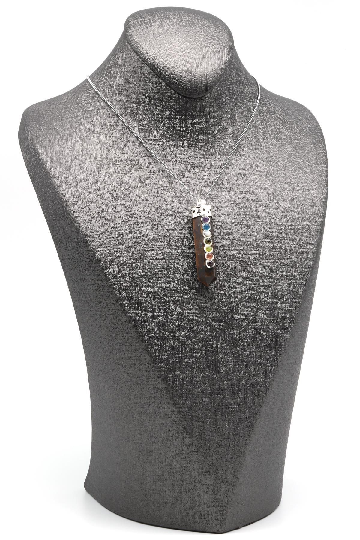 Kaplan Gözü - Çakra Doğal Taş Kolye