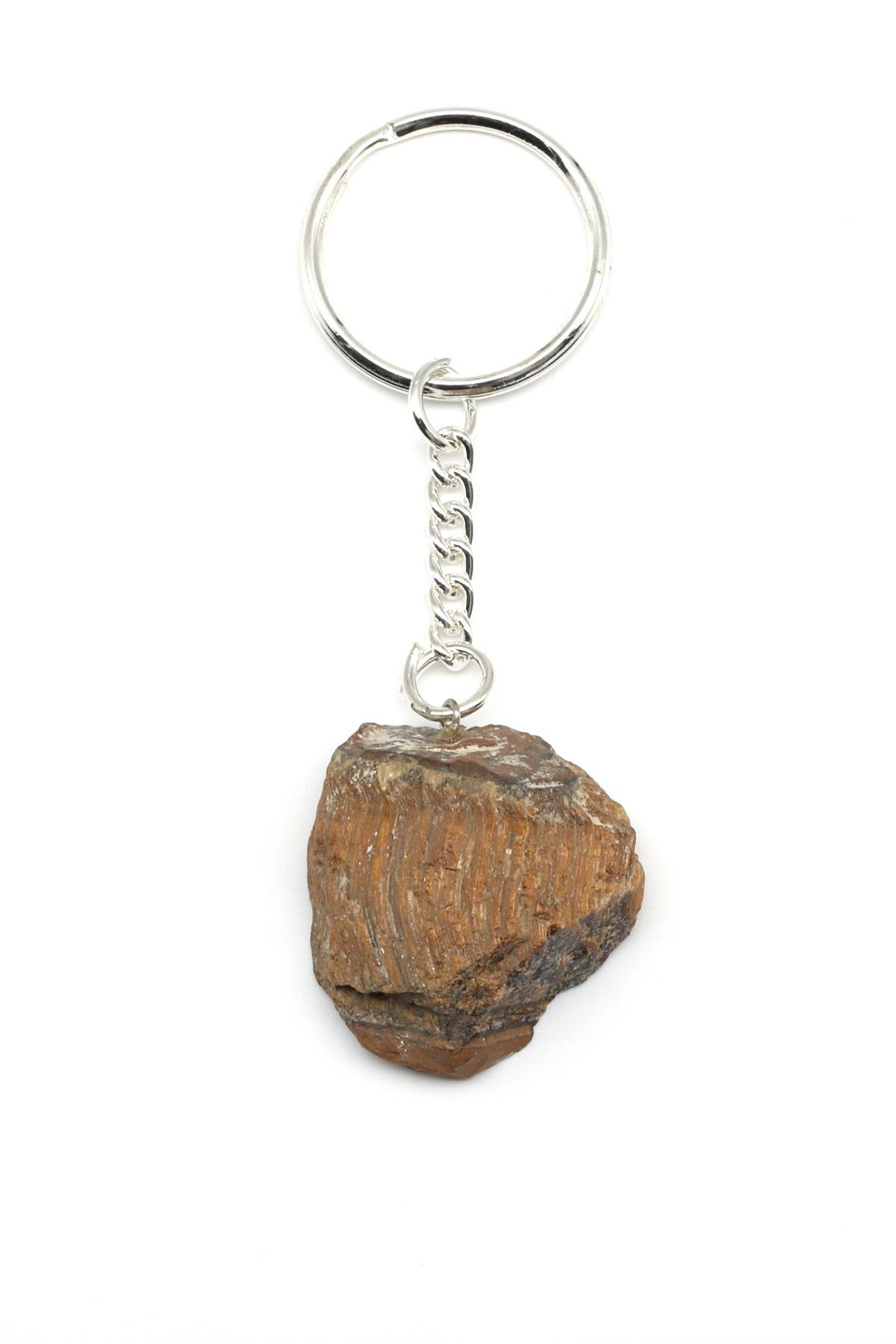 Kaplan Gözü Doğal Taş Anahtarlık