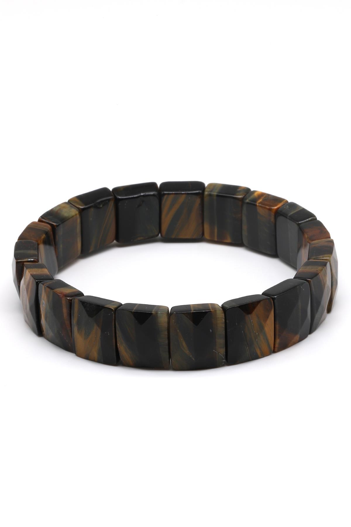 Kaplan Gözü Doğal Taş Bileklik 10 x 12 mm Özel Kesim