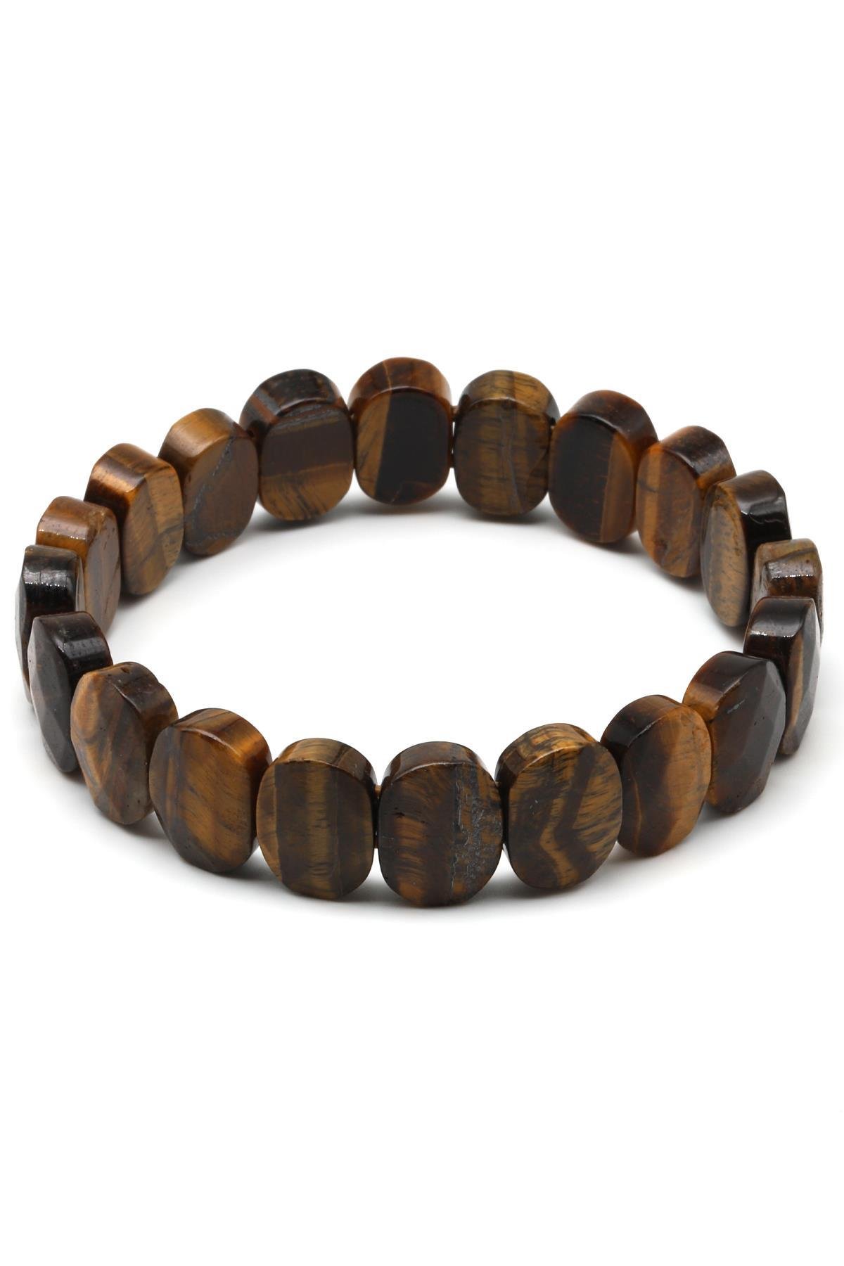 Kaplan Gözü Doğal Taş Bileklik 10 x 14 mm Özel Kesim