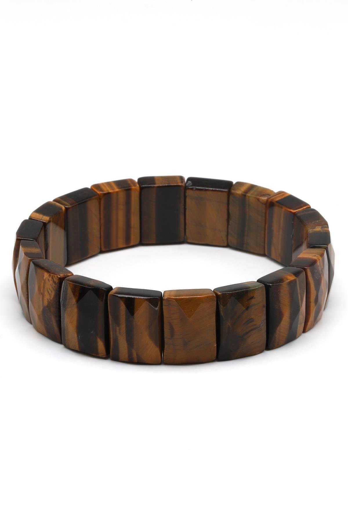 Kaplan Gözü Doğal Taş Bileklik 10 x 14 mm Özel Kesim