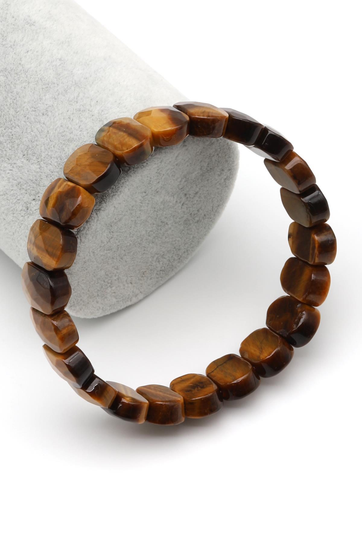 Kaplan Gözü Doğal Taş Bileklik 10 x 14 mm Özel Kesim