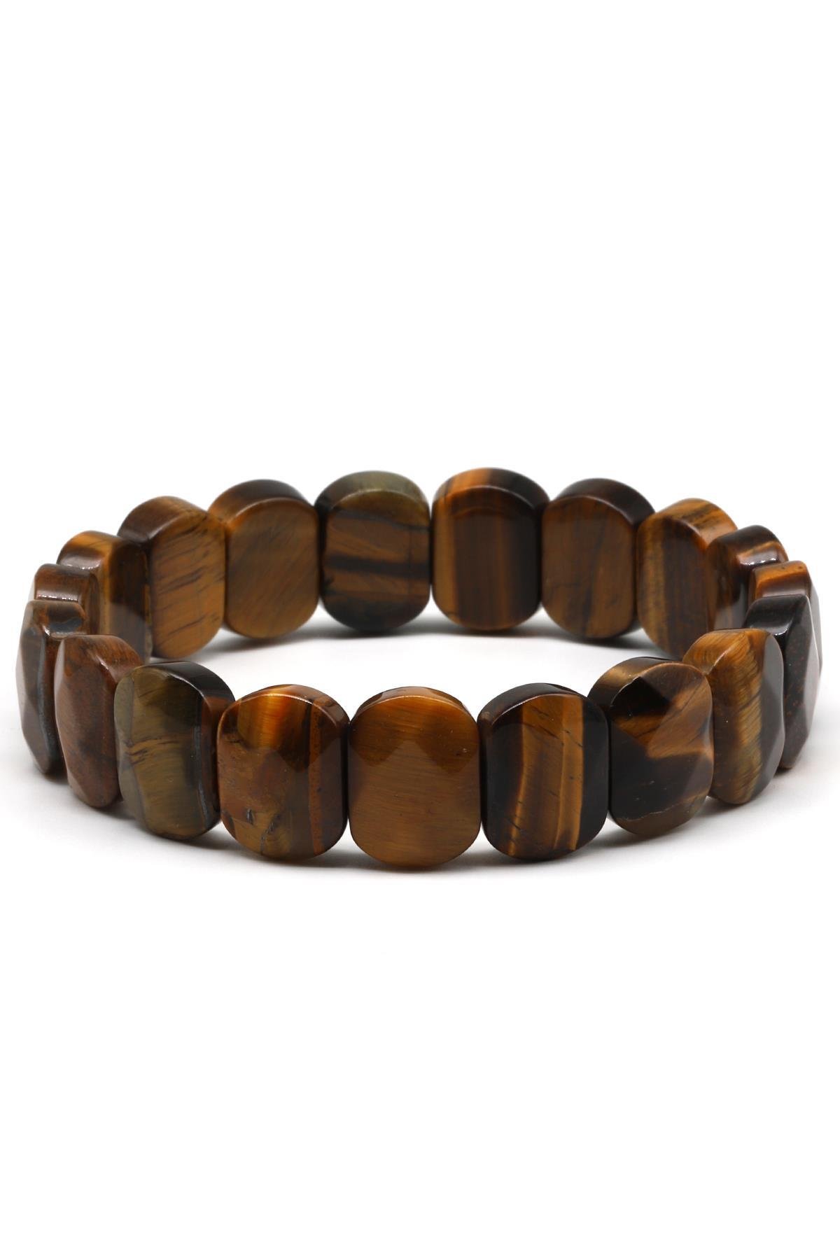 Kaplan Gözü Doğal Taş Bileklik 11 x 15 mm Özel Kesim