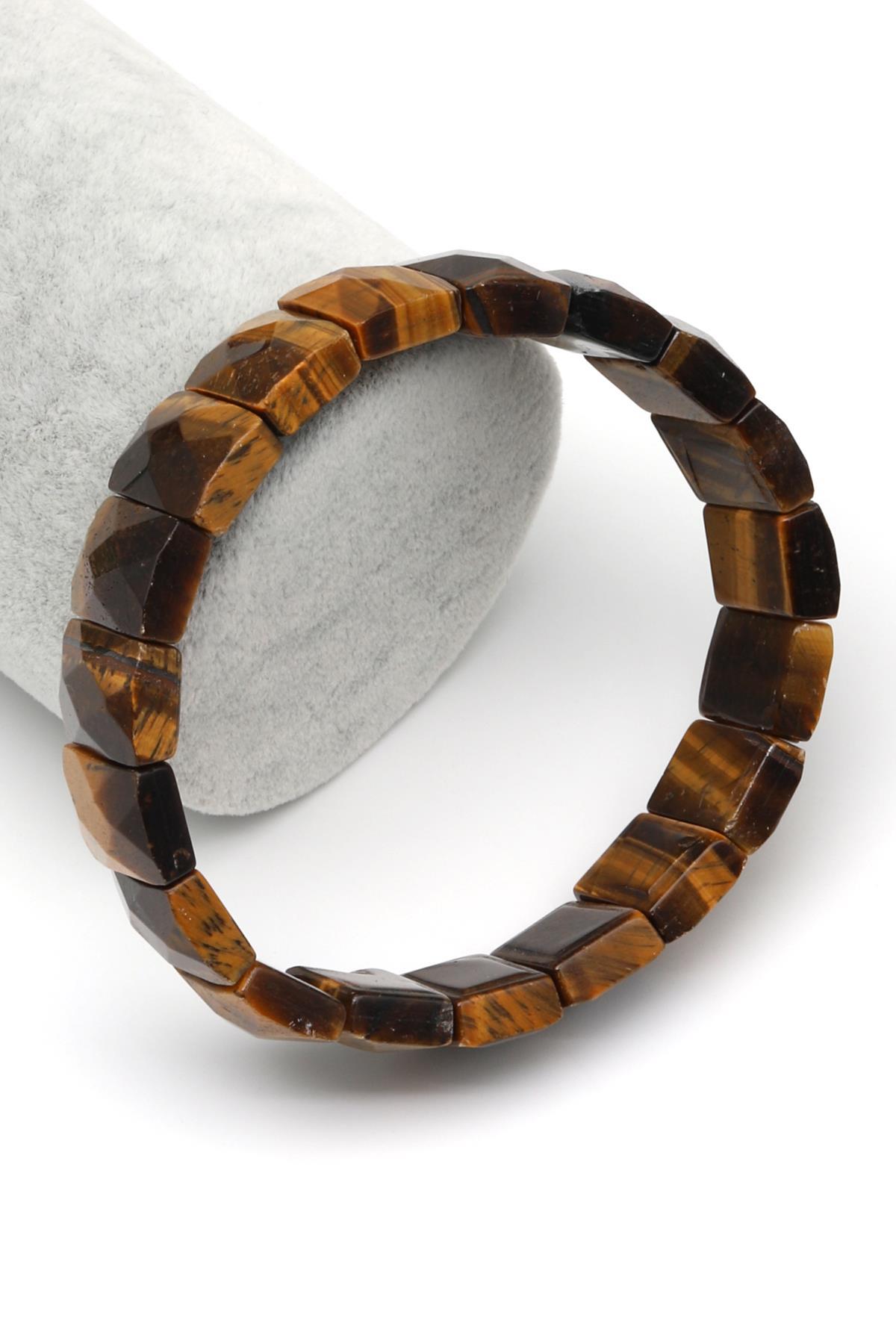 Kaplan Gözü Doğal Taş Bileklik 11 x 15 mm Özel Kesim