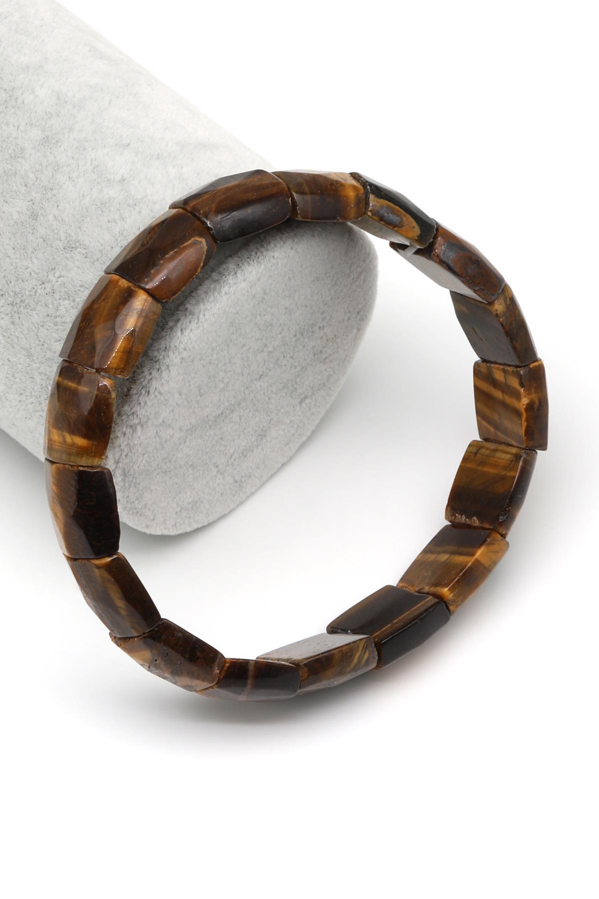 Kaplan Gözü Doğal Taş Bileklik 13 x 15 mm Özel Kesim