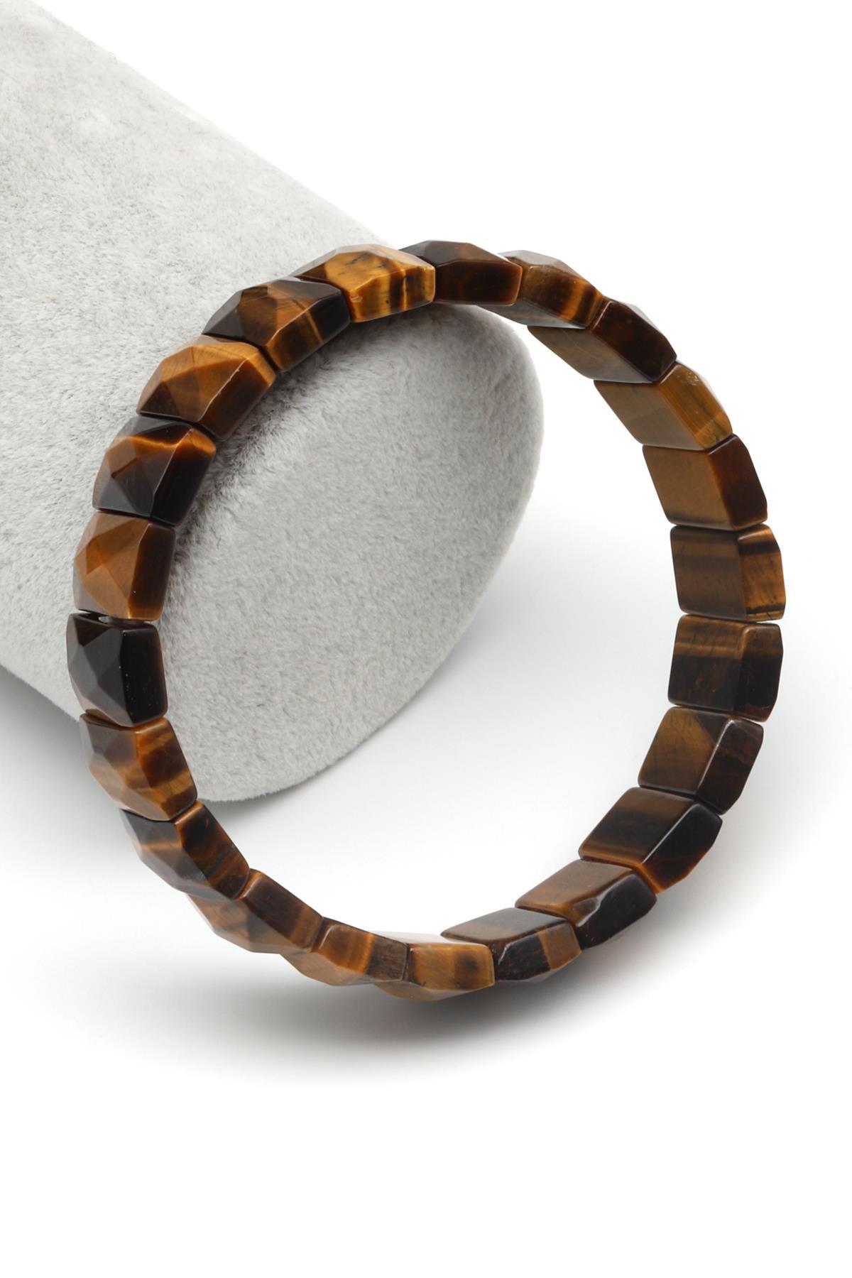 Kaplan Gözü Doğal Taş Bileklik 9 x 13 mm Özel Kesim