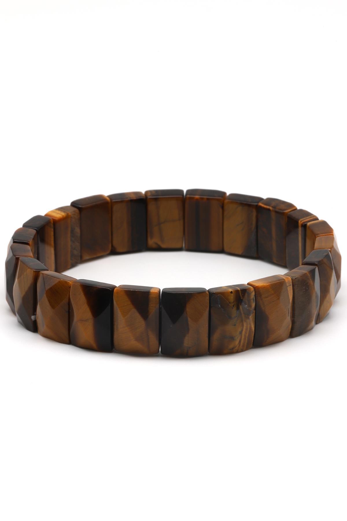 Kaplan Gözü Doğal Taş Bileklik 9 x 13 mm Özel Kesim