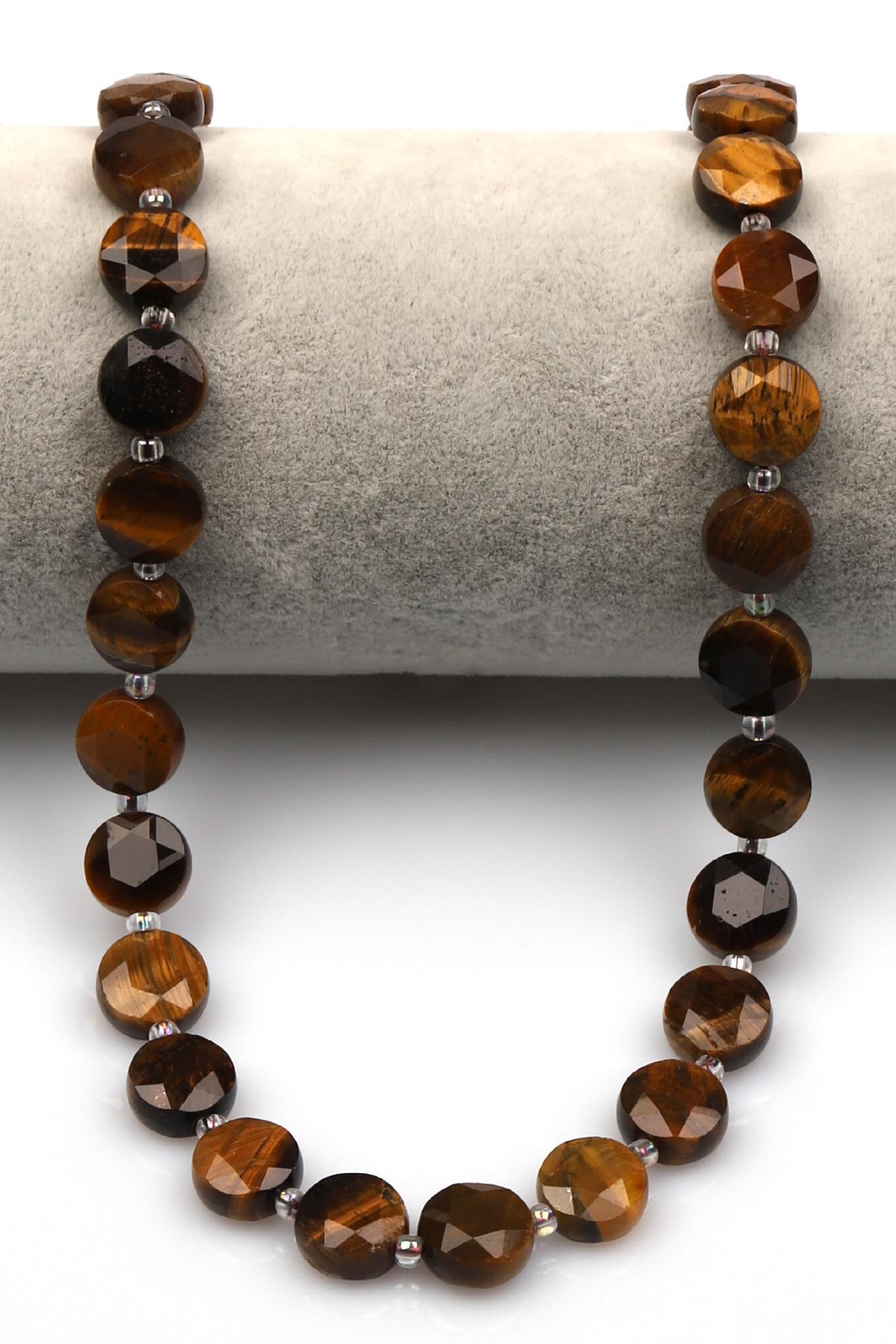 Kaplan Gözü Doğal Taş Dizi 5 x 10 mm Yassı Kesim