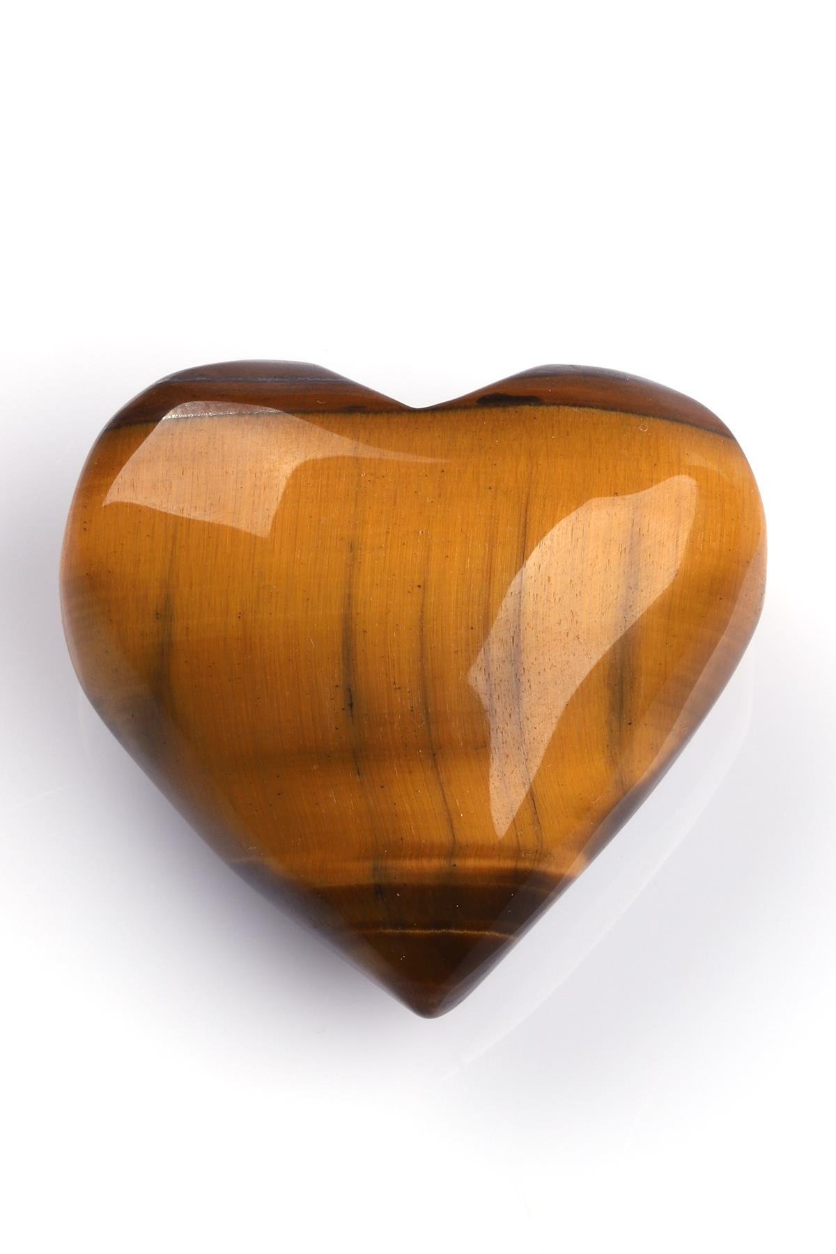 Kaplan Gözü Doğal Taş Kalp