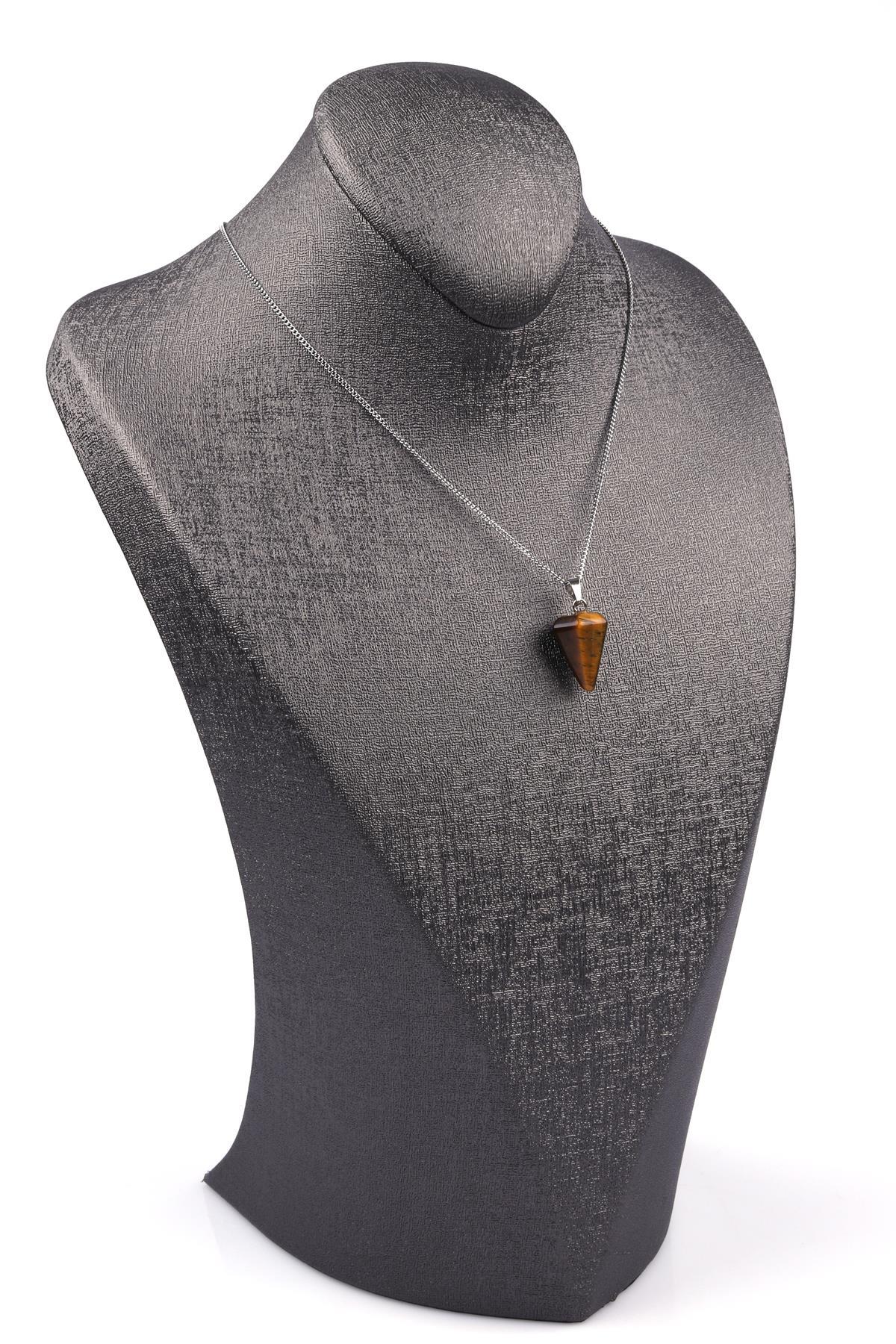 Kaplan Gözü Doğal Taş Kolye