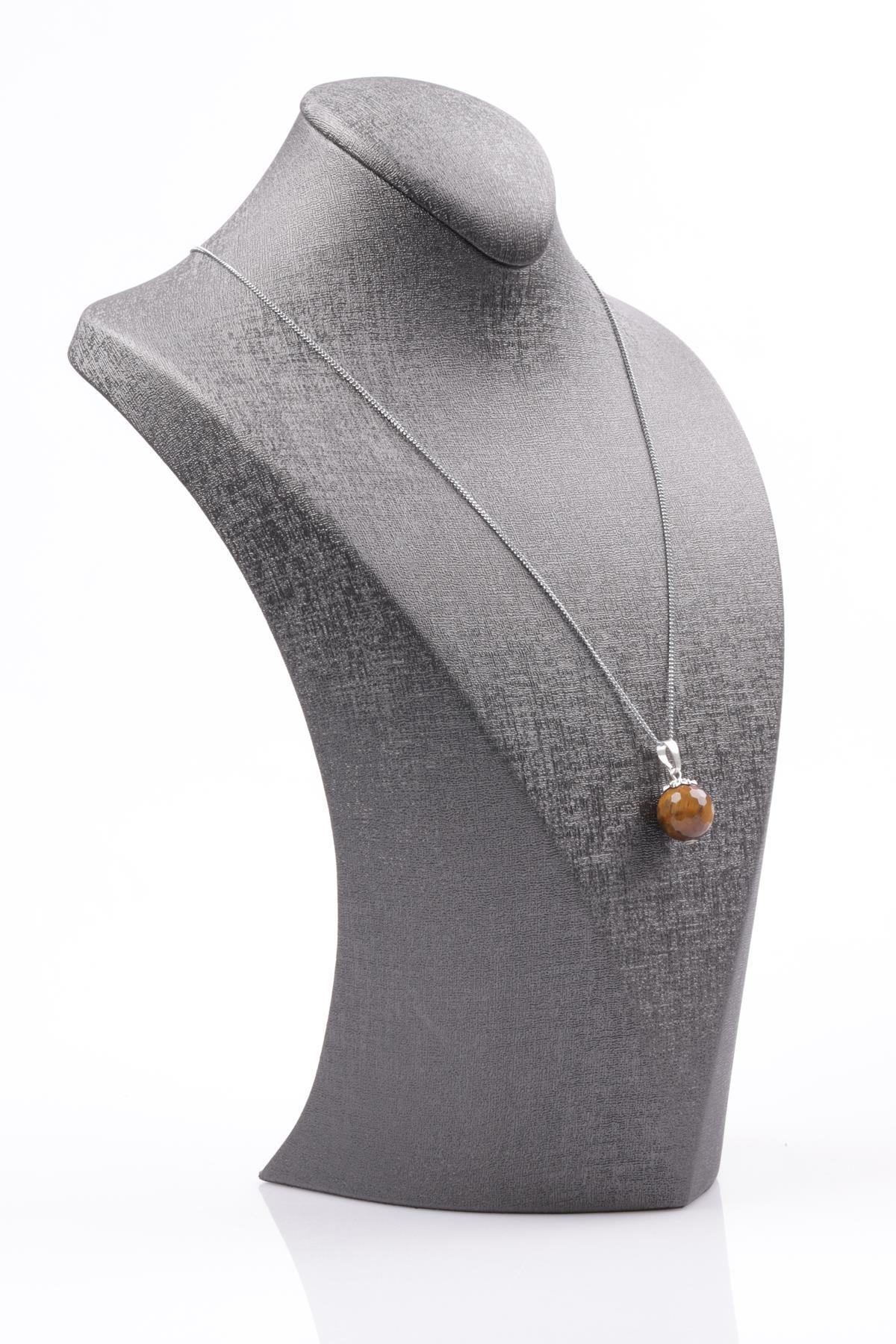 Kaplan Gözü Doğal Taş Kolye