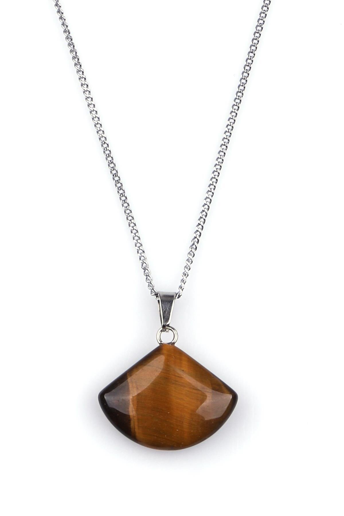 Kaplan Gözü Doğal Taş Kolye