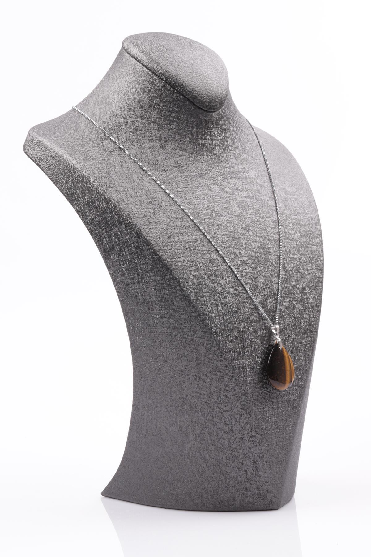 Kaplan Gözü Doğal Taş Kolye