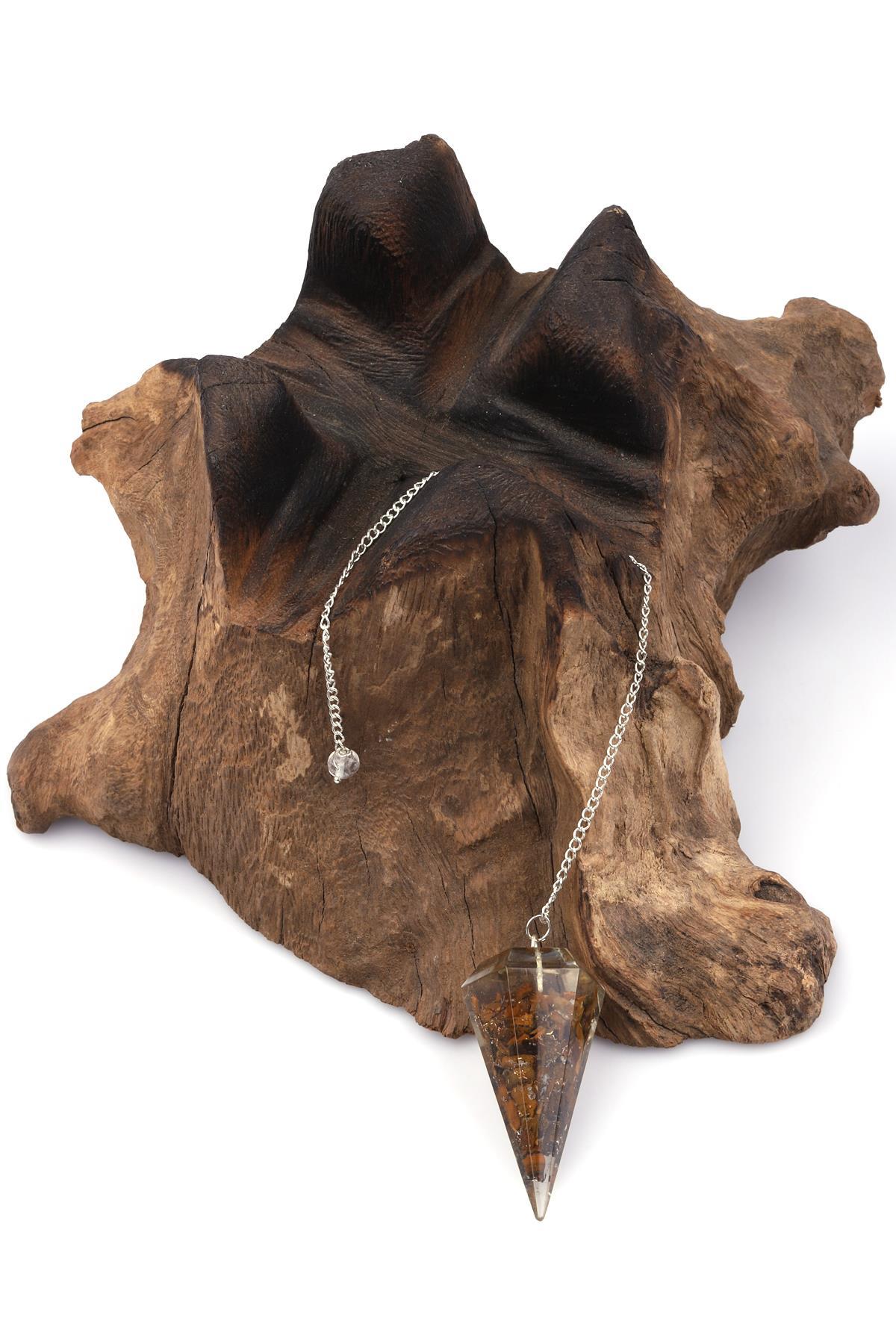 Kaplan Gözü Doğal Taş Orgonit Pandül