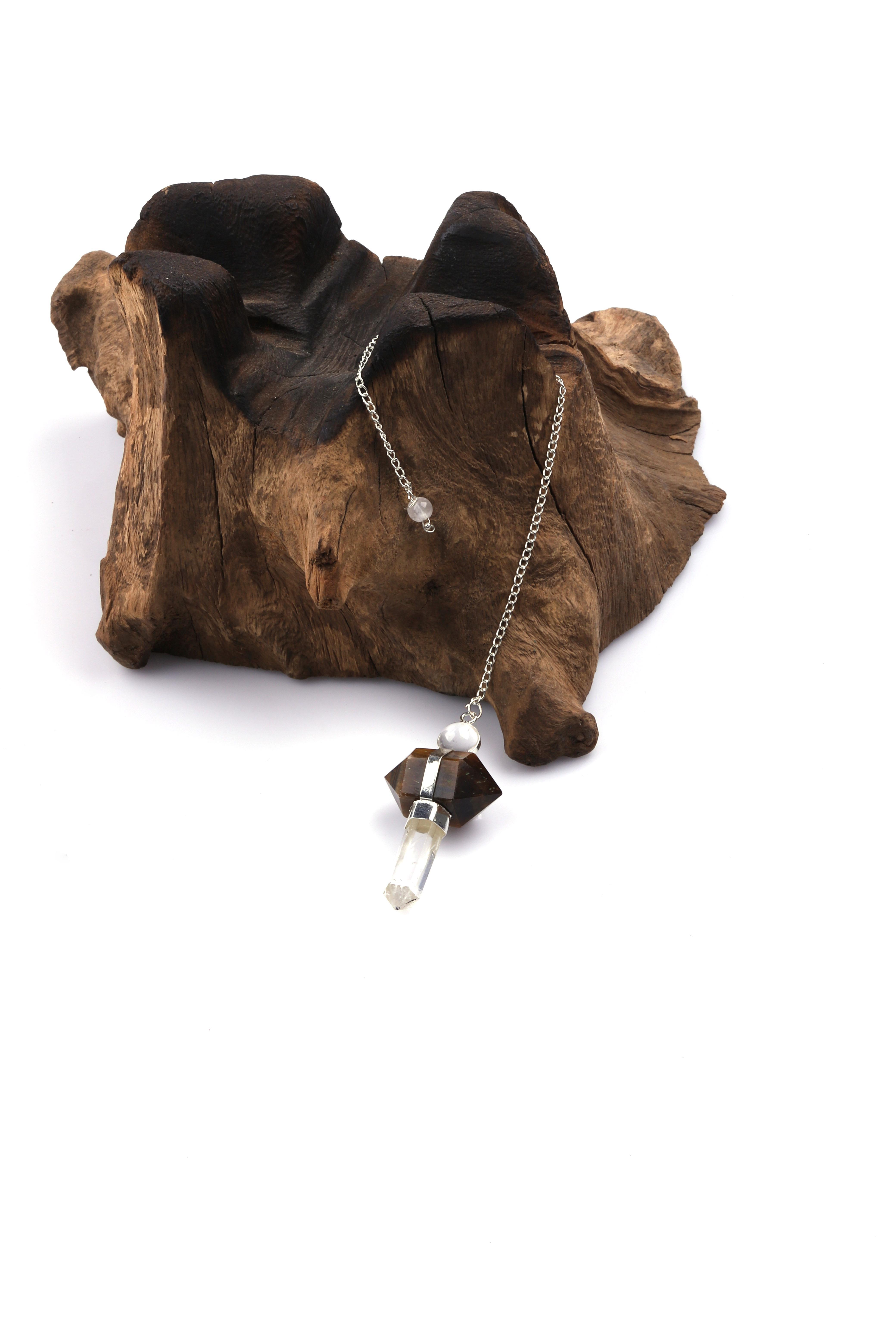 Kaplan Gözü - Kristal Kuvars Doğal Taş Pandül