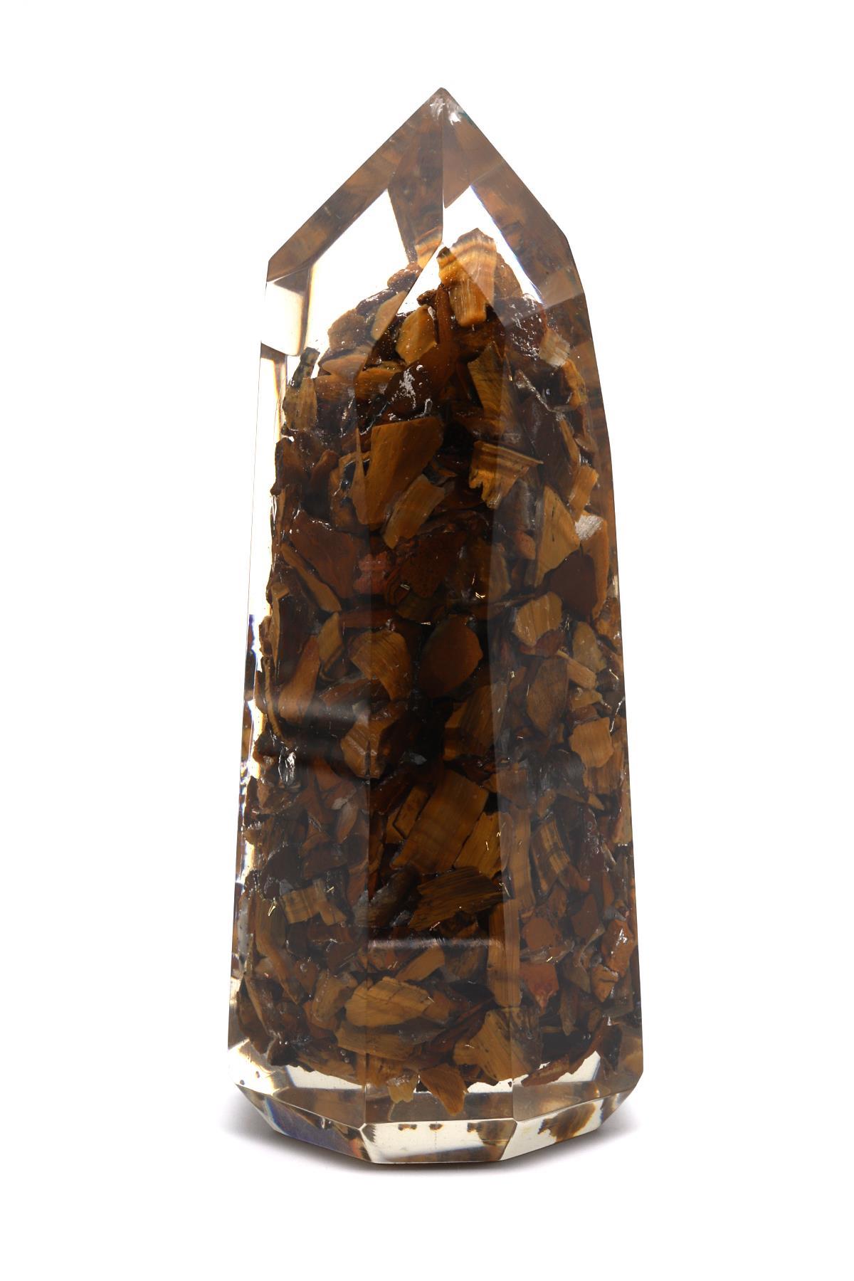 Kaplan Gözü Taşından Orgonit Piramit