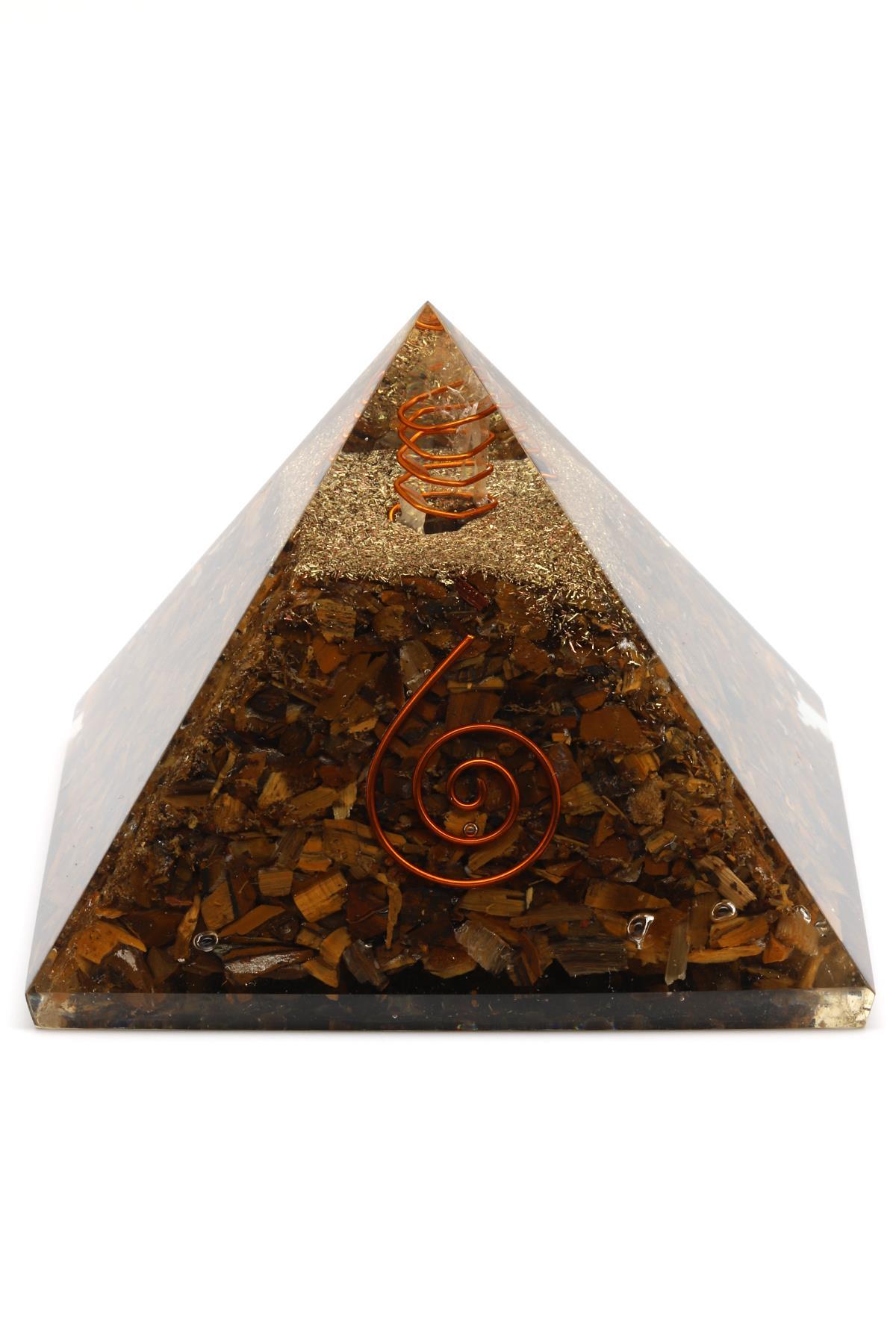 Kaplan Gözü Taşından Orgonit Piramit