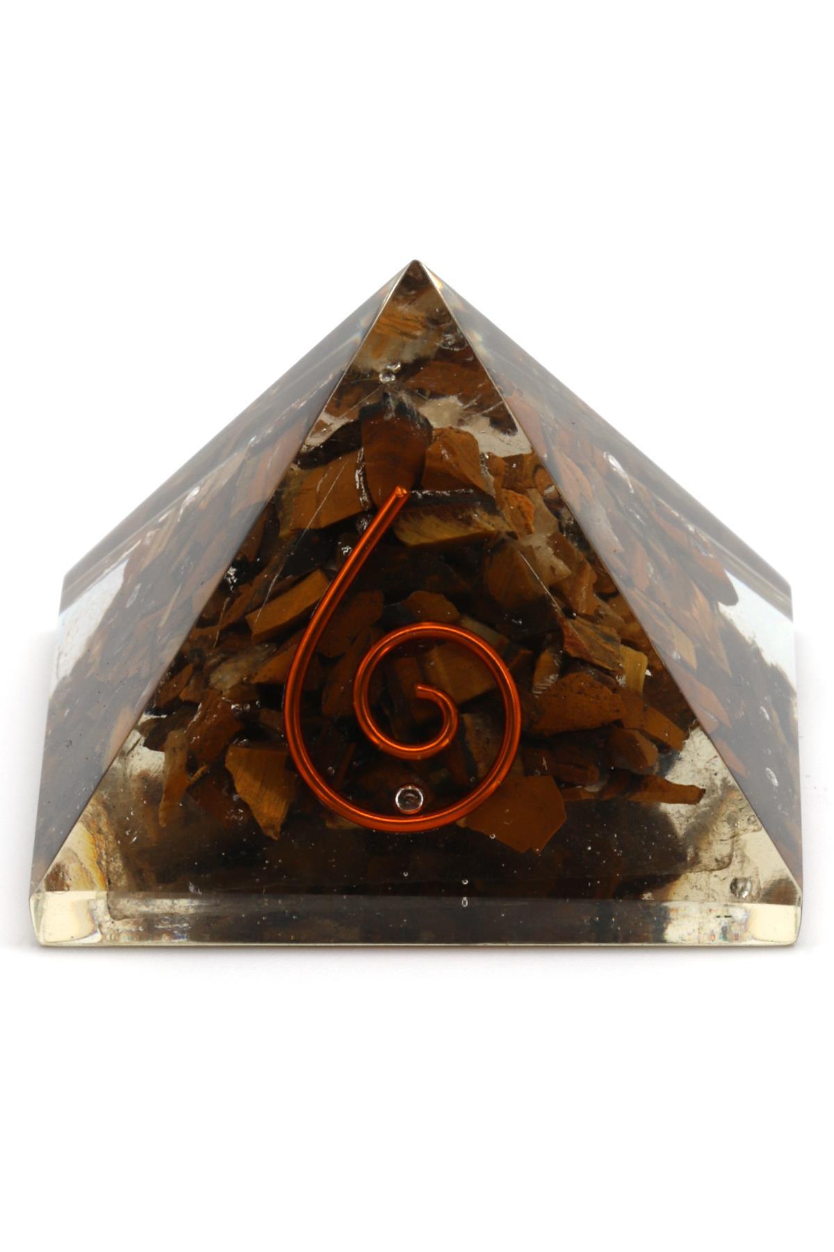 Kaplan Gözü Taşından Orgonit Piramit