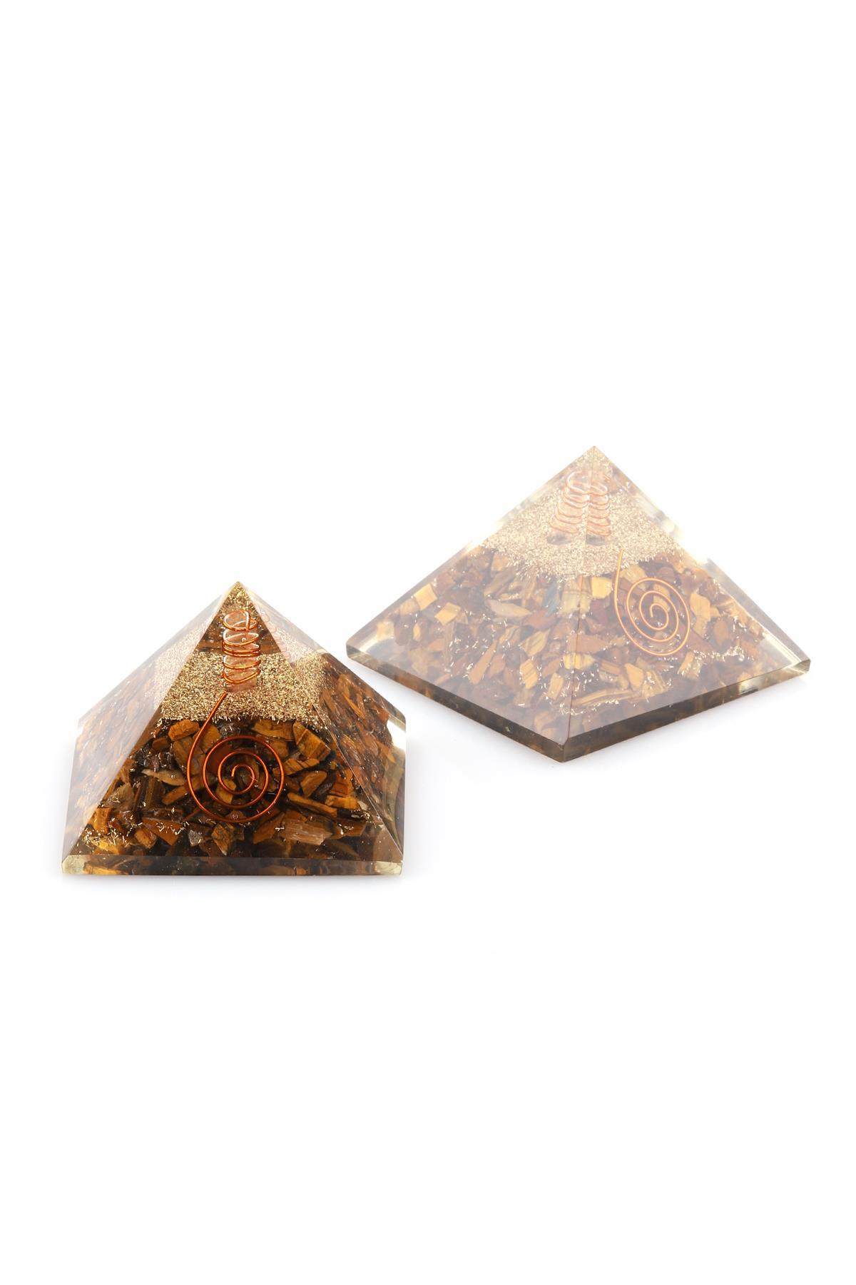 Kaplan Gözü Taşından Orgonit Piramit