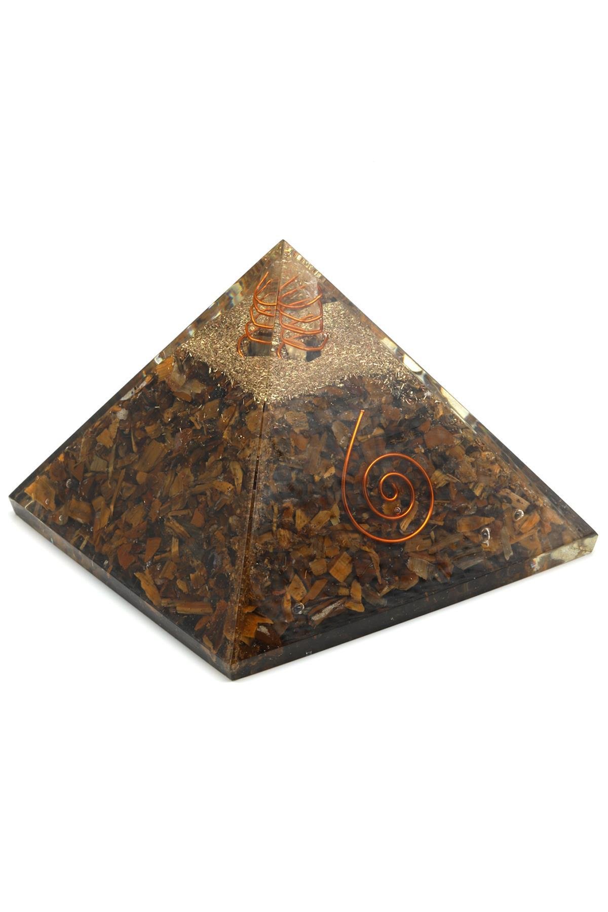 Kaplan Gözü Taşından Orgonit Piramit