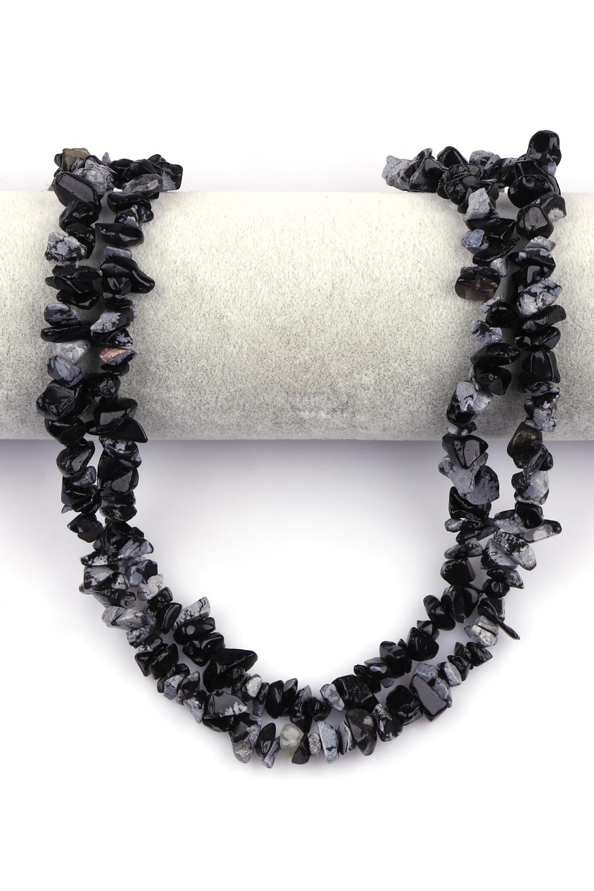 Karlı Obsidyen Doğal Taş Kırıktaş Dizi