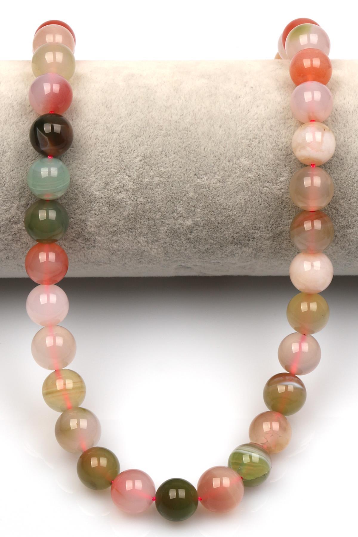 Karnelyan Akik Doğal Taş Dizi 10 mm Küre Kesim