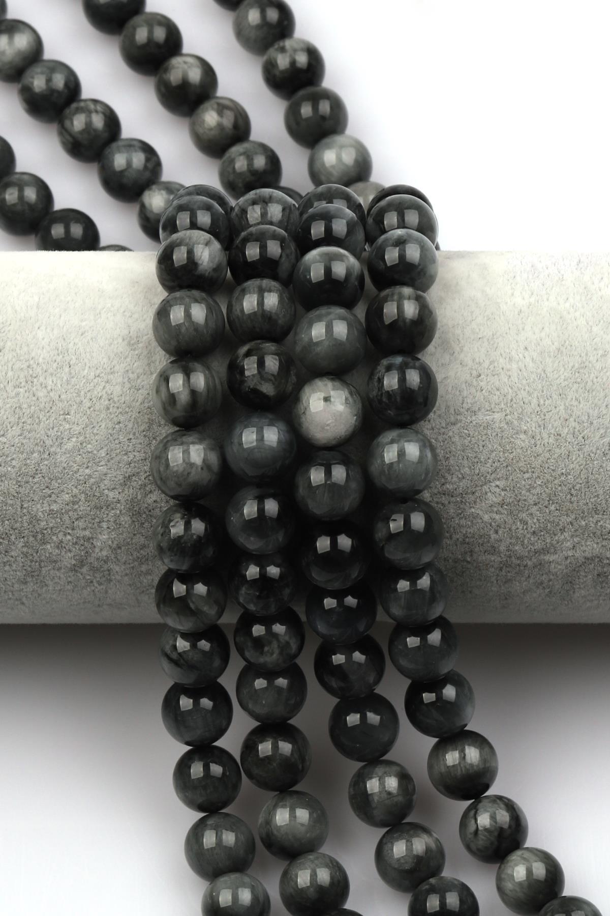 Kartal Gözü Doğal Taş Dizi 10 mm Küre Kesim