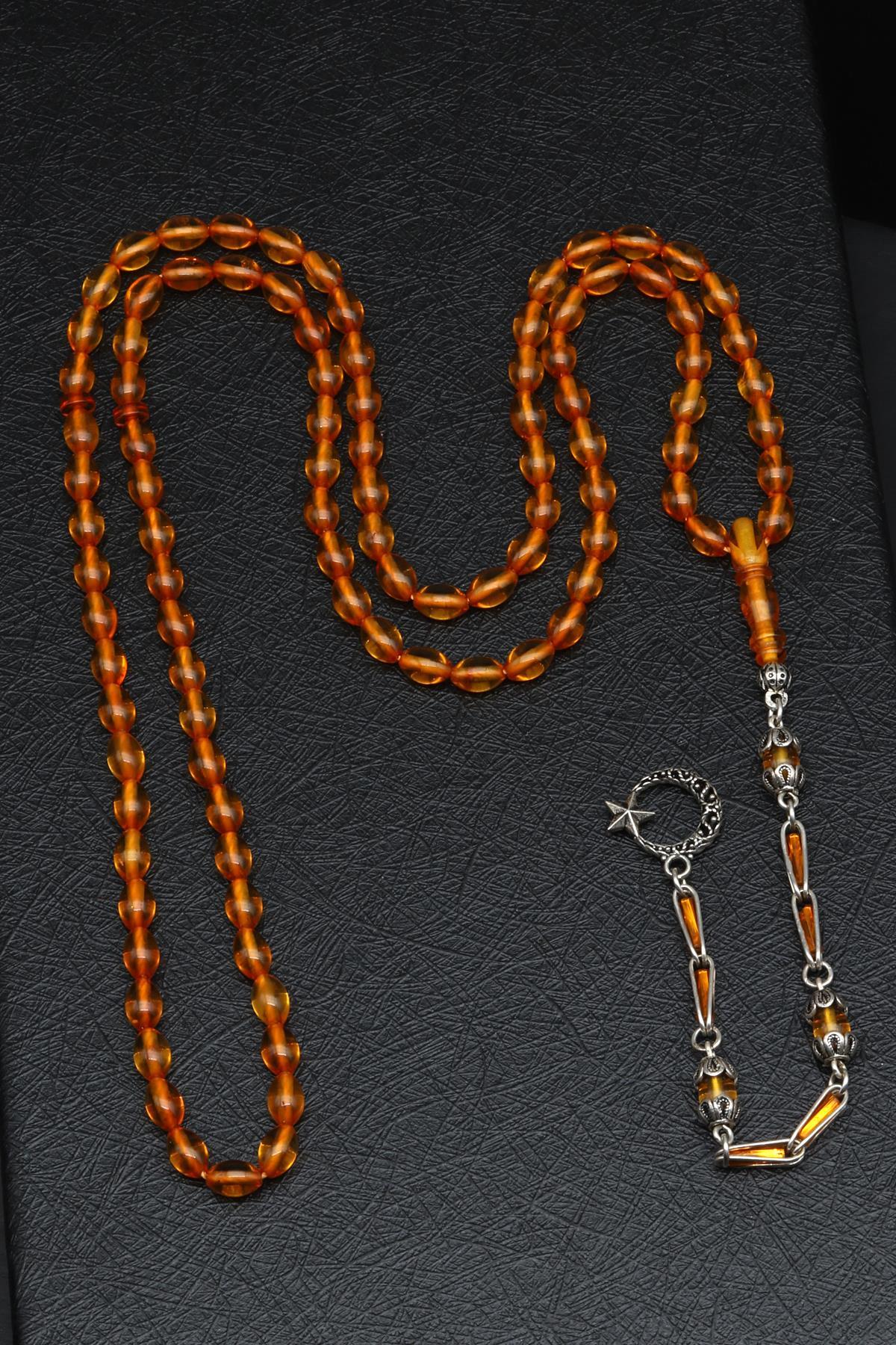 Kehribar 99'lu Tesbih 4 x 7 mm Arpa Kesim