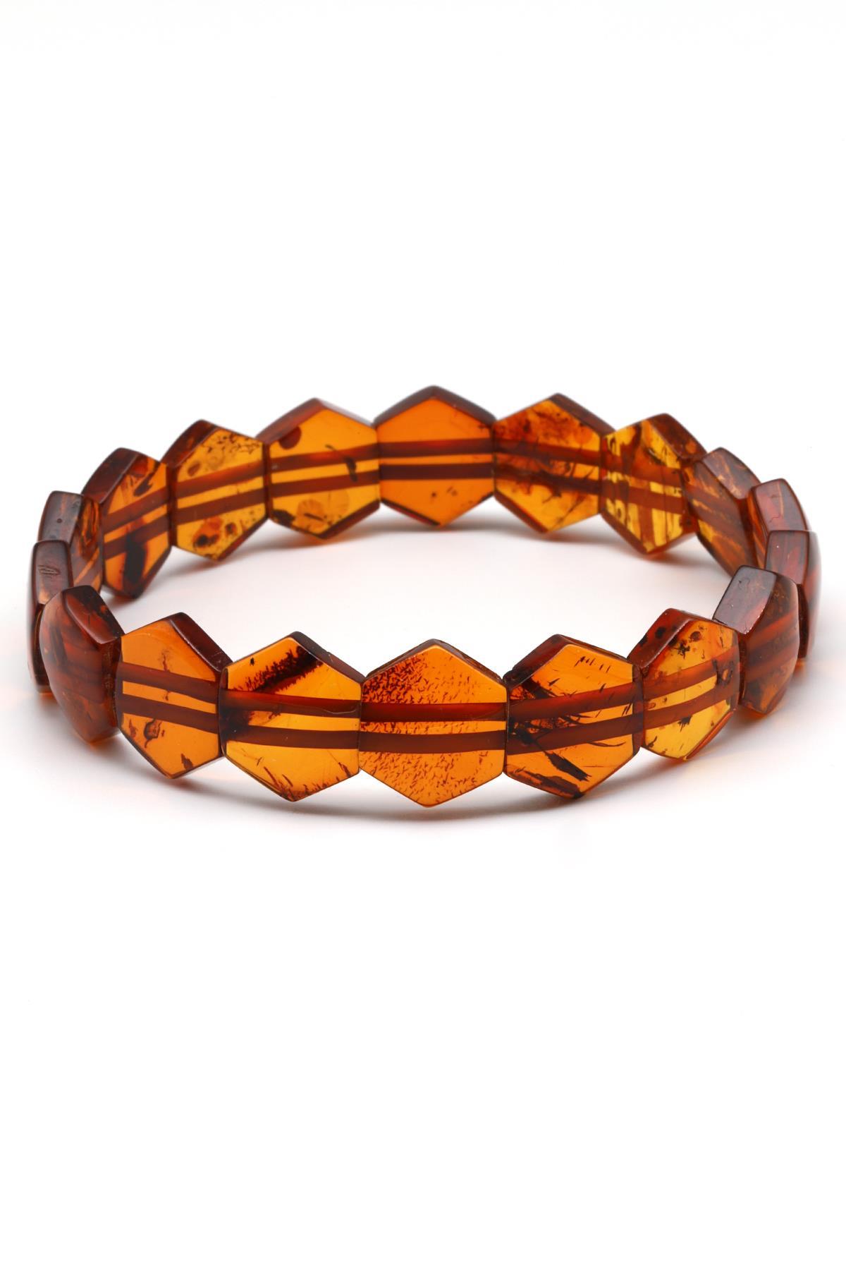 Kehribar Bileklik  11 x 13 mm Özel Kesim