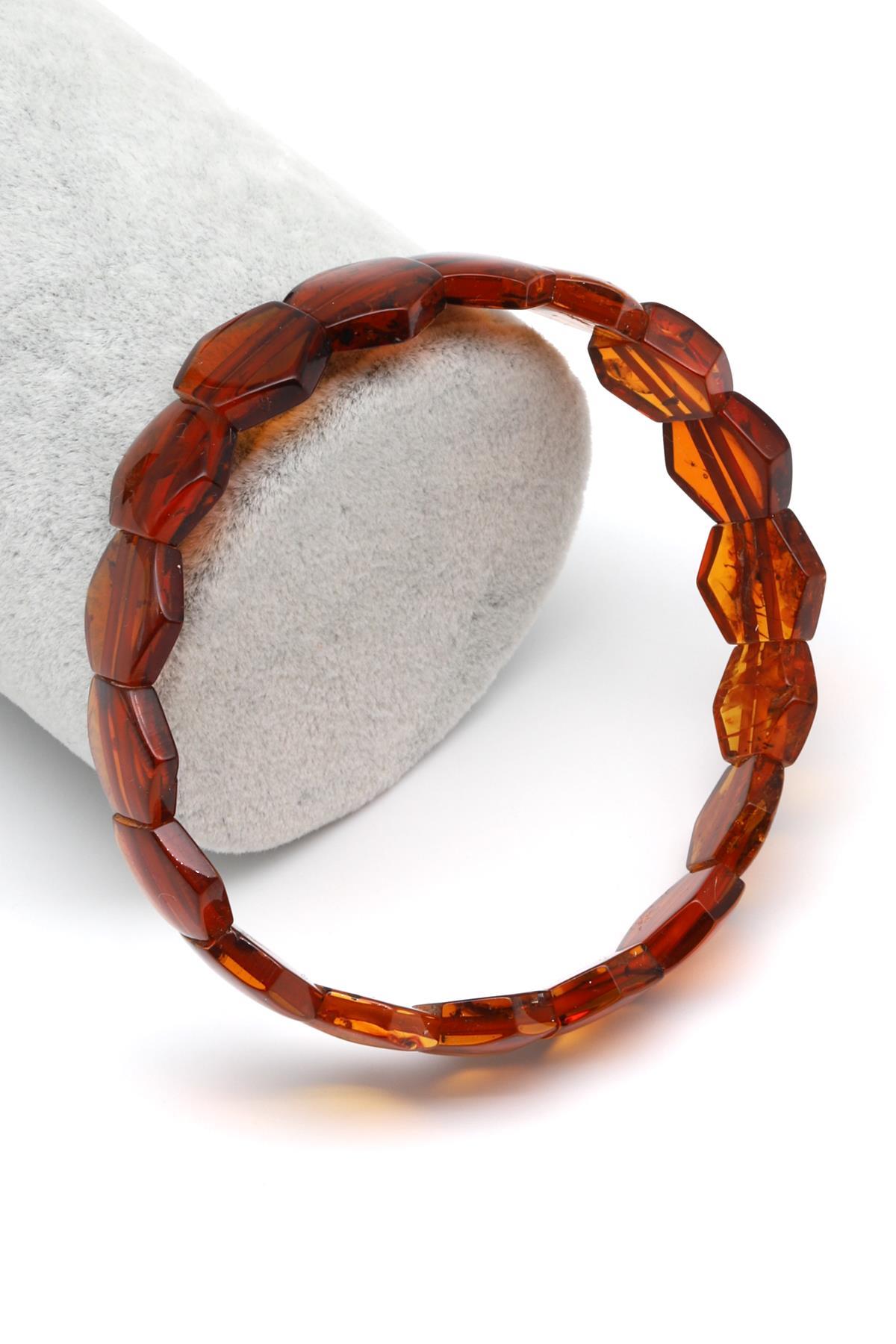 Kehribar Bileklik  11 x 13 mm Özel Kesim