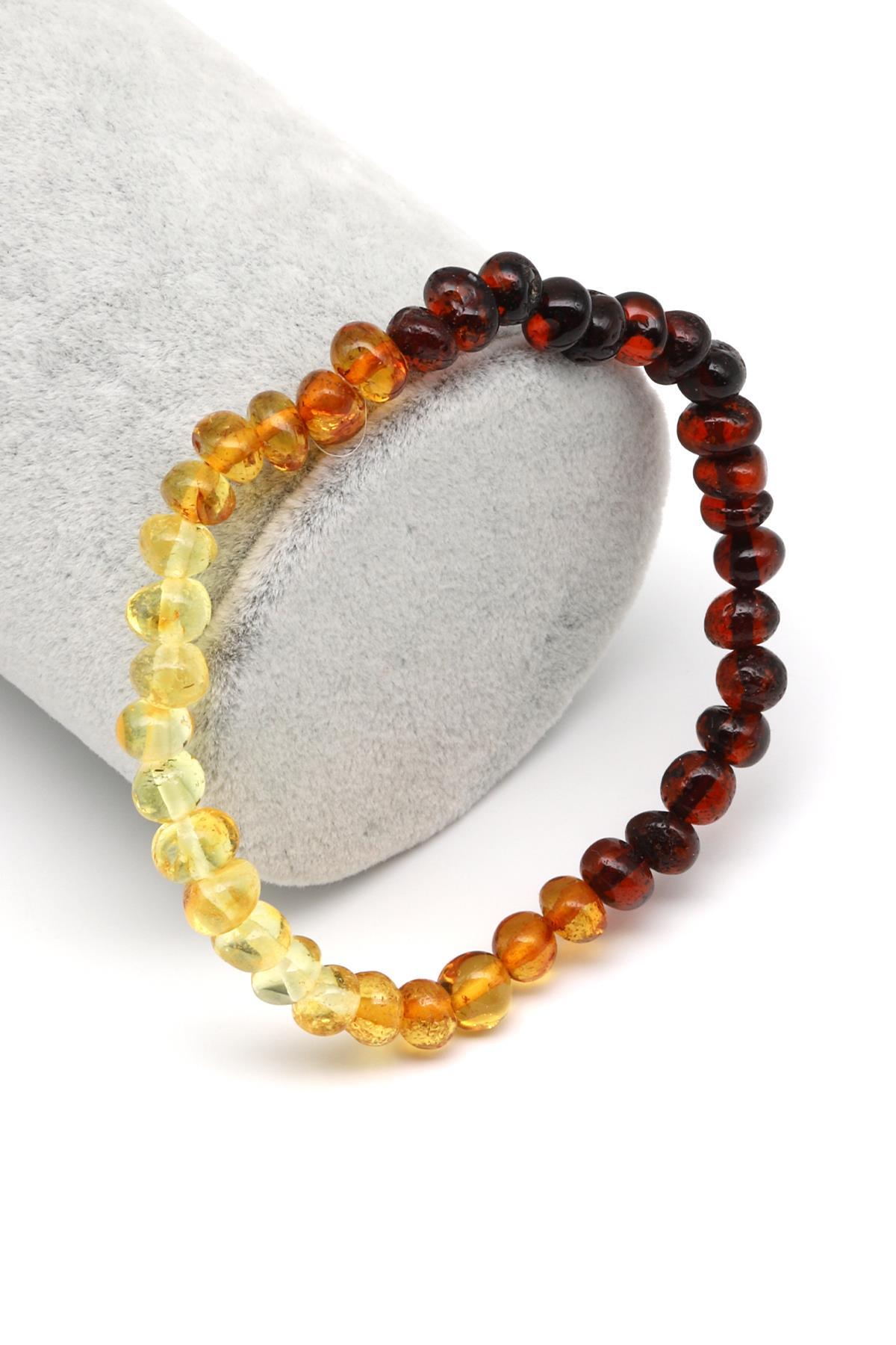 Kehribar Bileklik 4 x 6 mm Özel Kesim