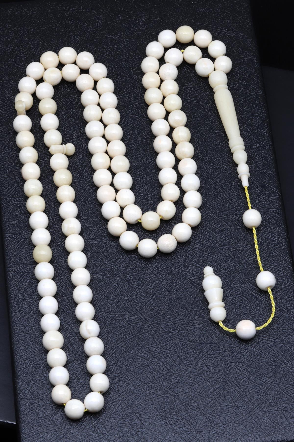 Kemik 99'lu Tesbih 8 mm Küre Kesim - T-1518