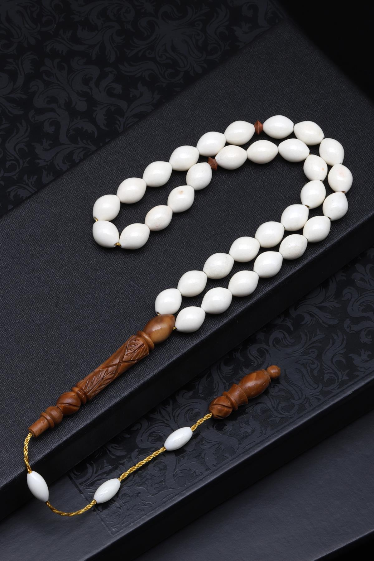 Kemik-Kuka Tesbih 7 x 9 mm Arpa Kesim 