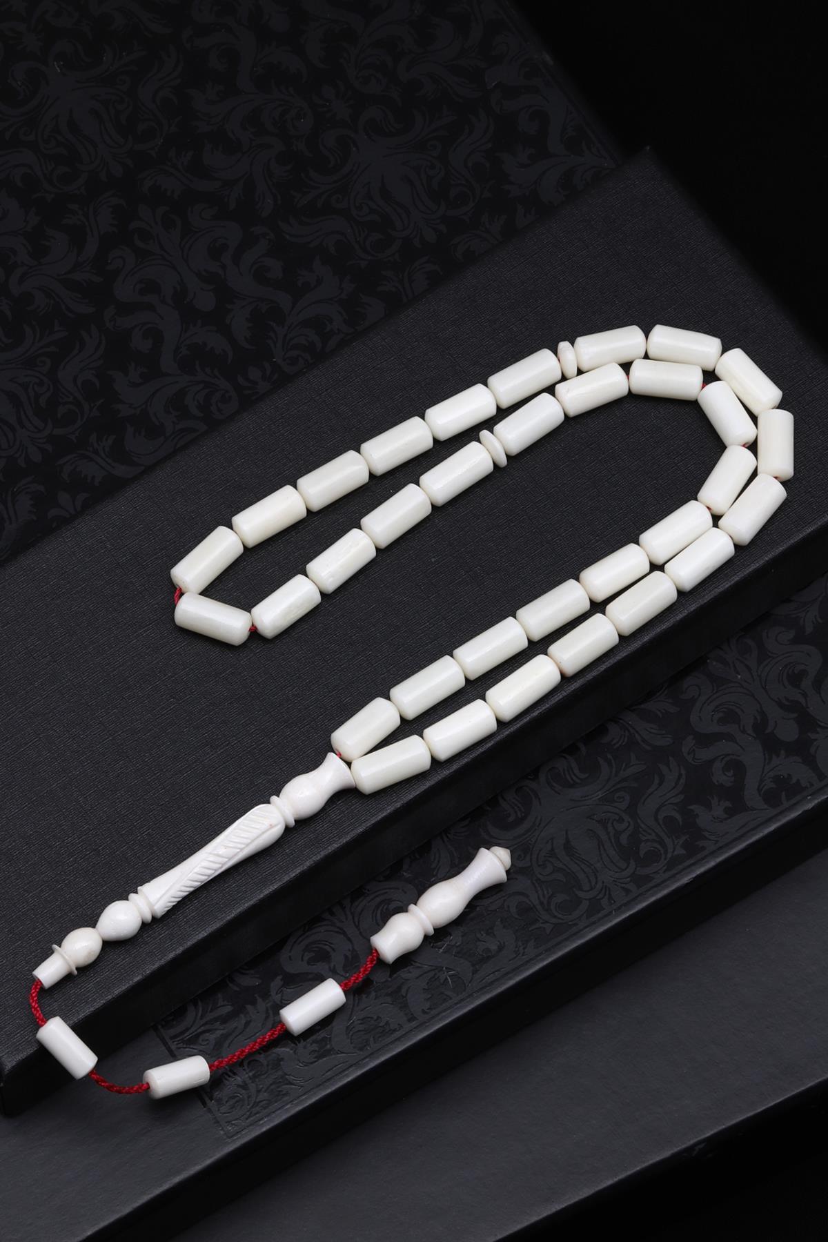 Kemik Tesbih 5 x 12 mm Silindir Kesim