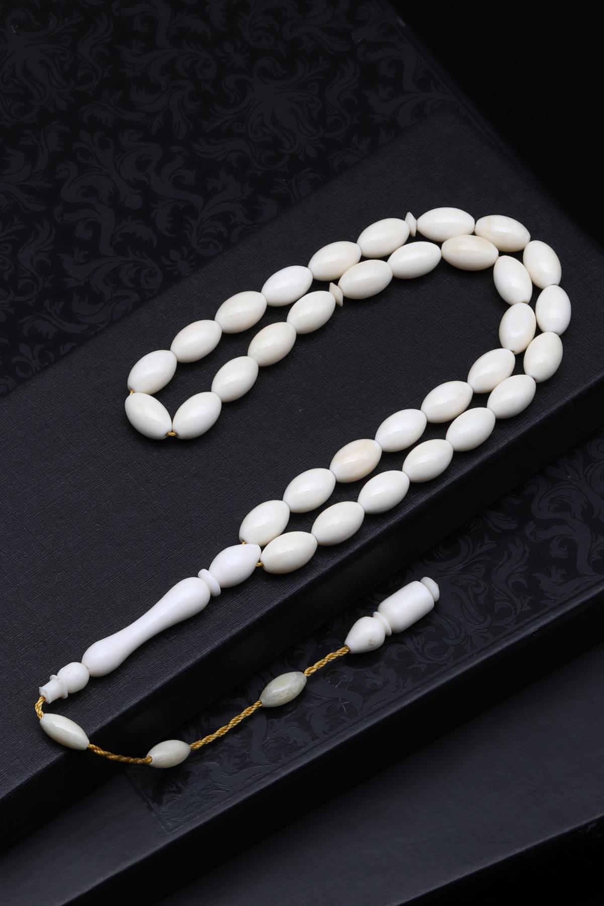 Kemik Tesbih 7 x 11 mm Badem Kesim