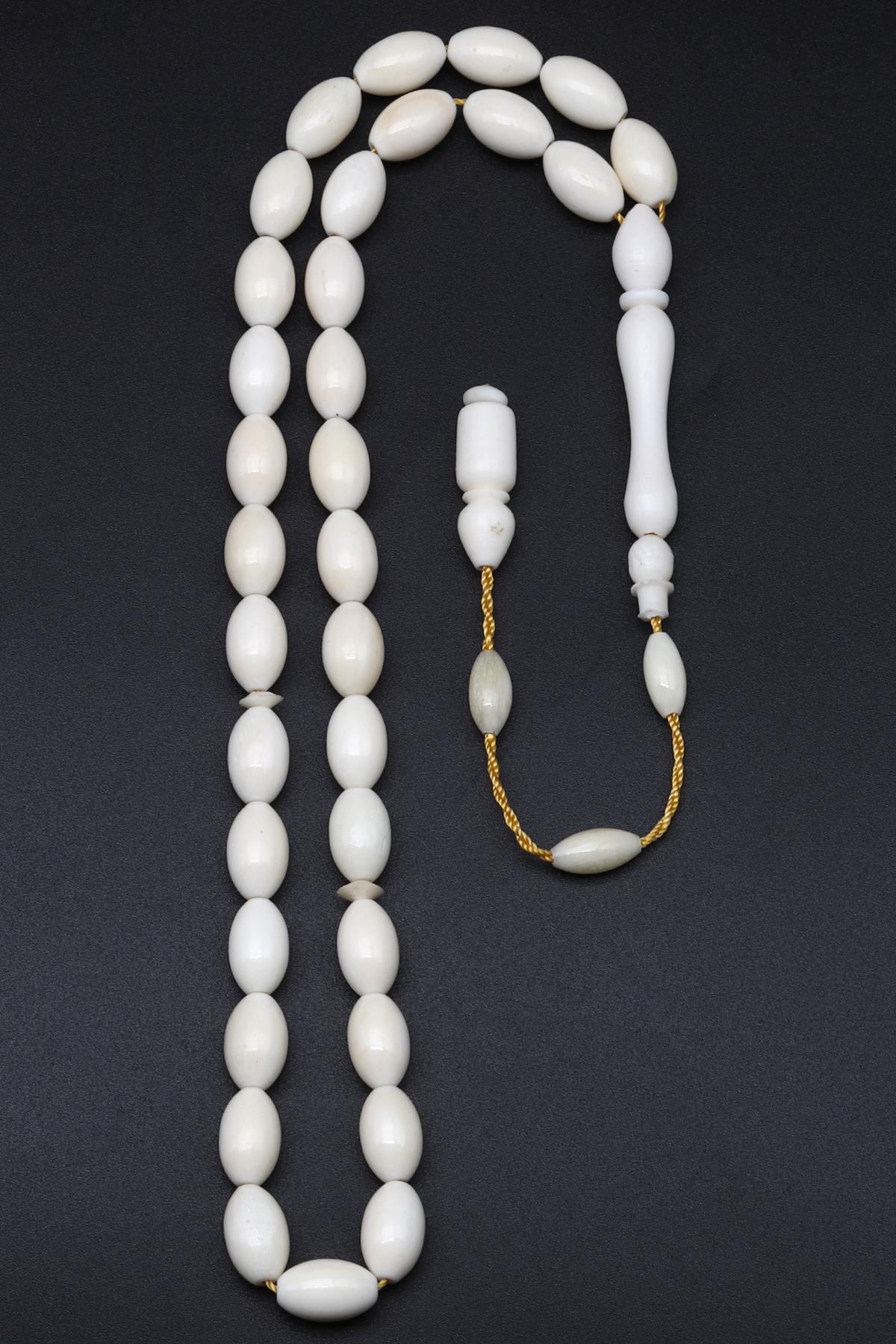 Kemik Tesbih 7 x 11 mm Badem Kesim