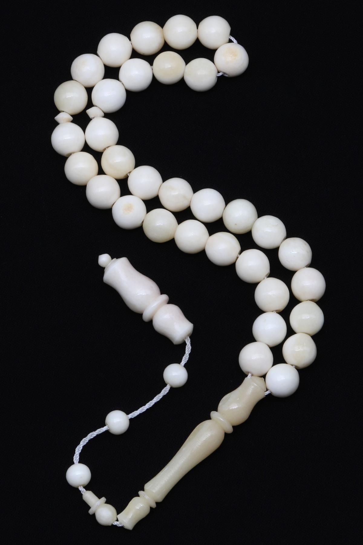 Kemik Tesbih 8 mm Küre Kesim - T-1522