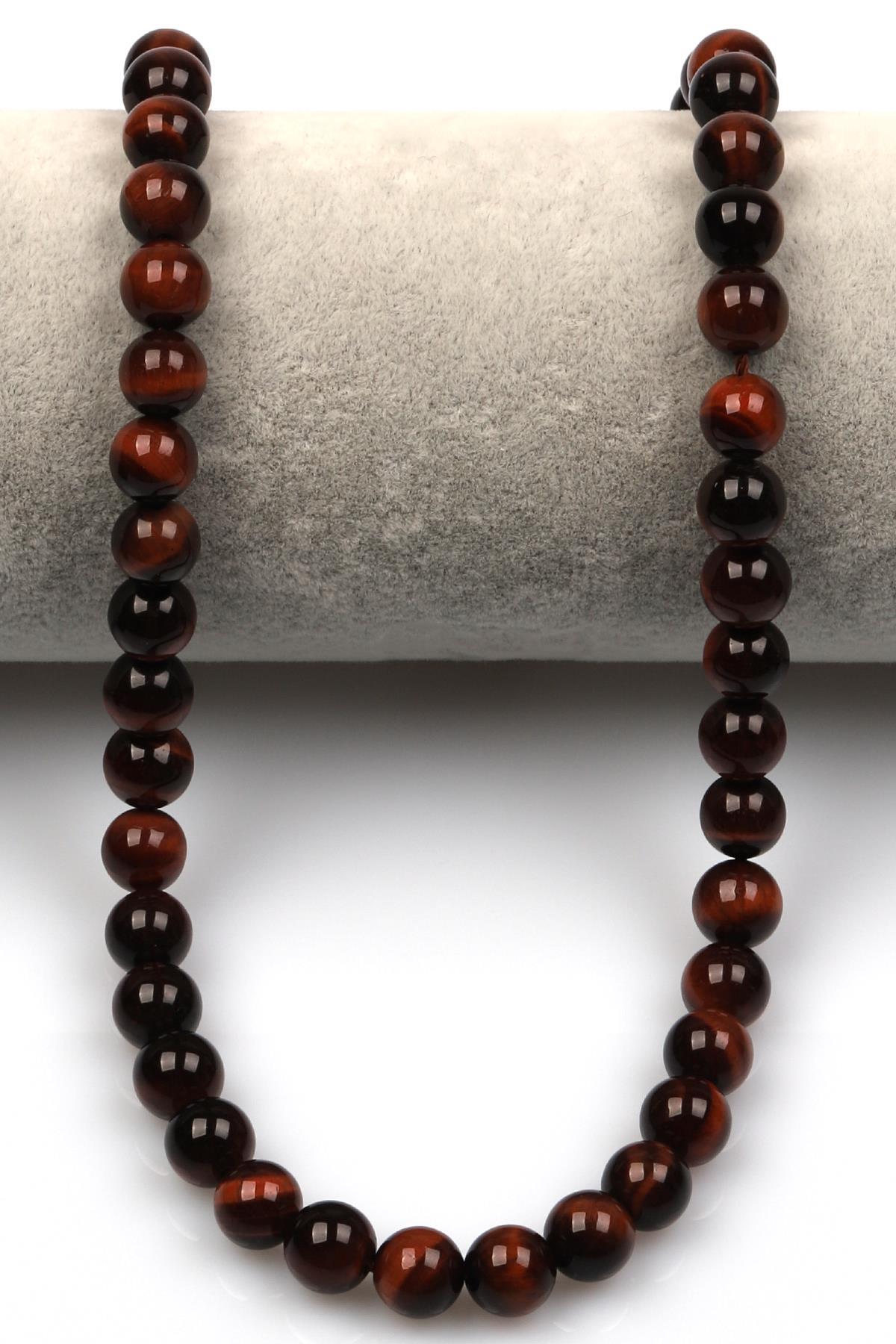 Kırmızı Kaplan Gözü ( AAA Kalite ) Doğal Taş Dizi 8 mm Küre Kesim