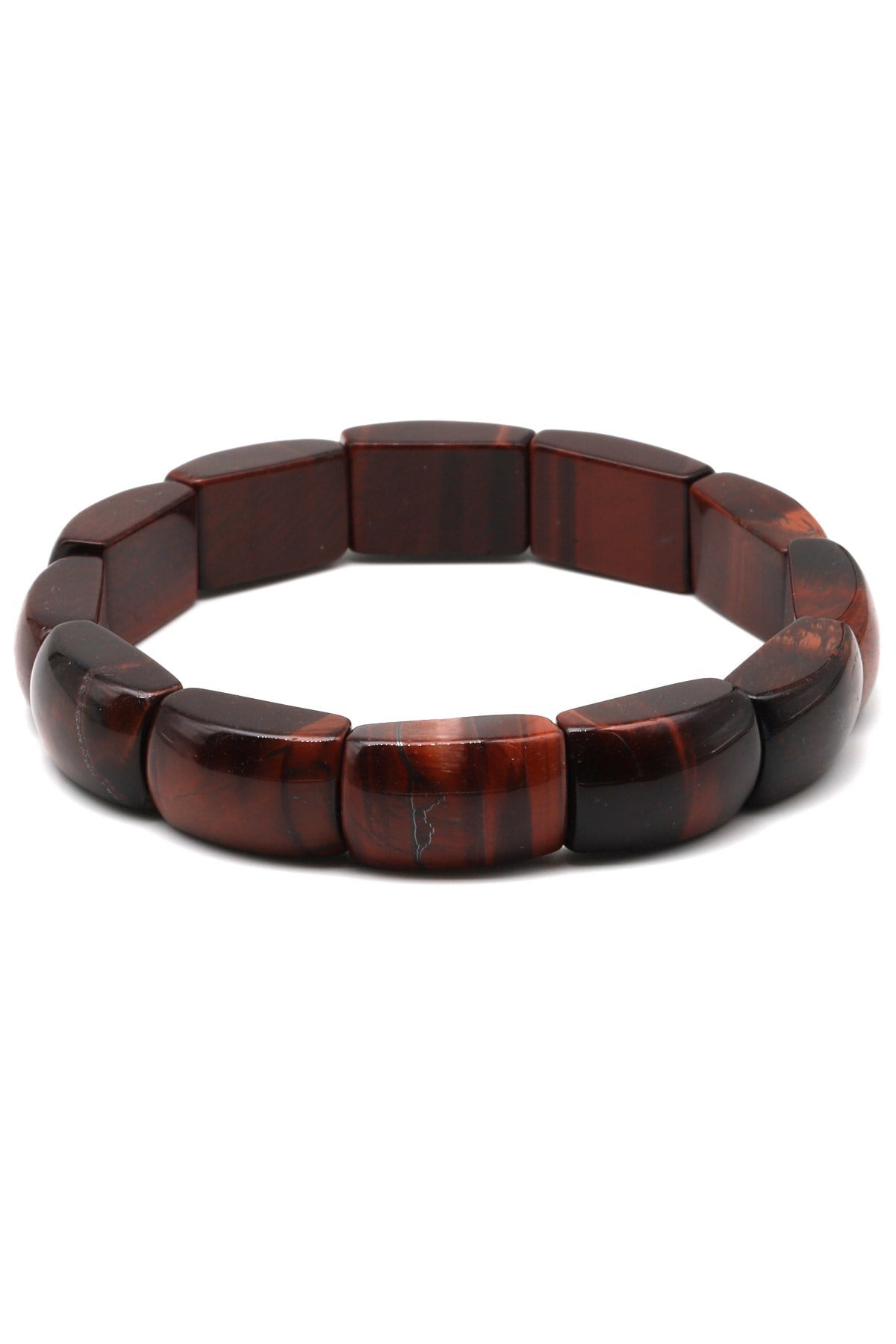 Kırmızı Kaplan Gözü Doğal Taş Bileklik 10 x 17 mm Özel Kesim - BLK-2405