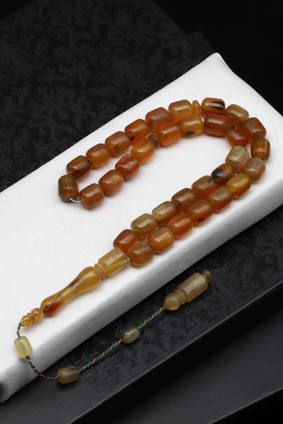 Koç Boynuzu Tesbih 8 x 10 mm Silindir Kesim