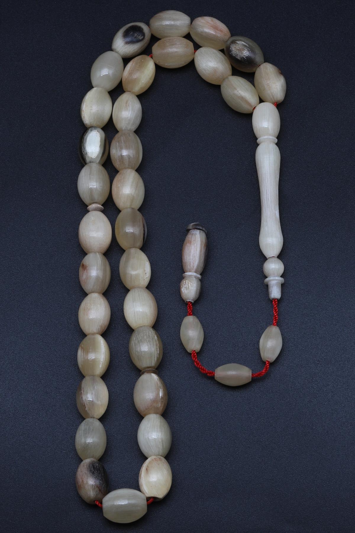 Koç Boynuzu Tesbih 8 x 11 mm Kesme Beyzi Kesim