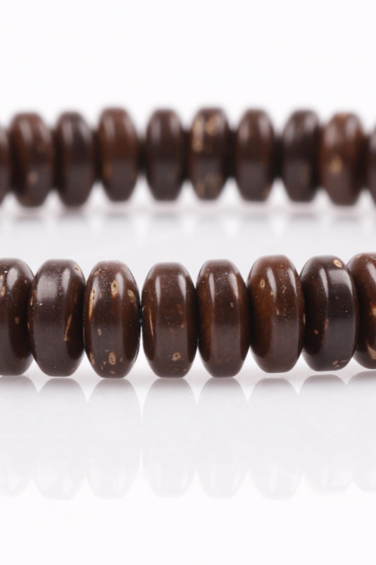 Kokonat Ağacı Bileklik 2 x 6 mm Rondel Kesim