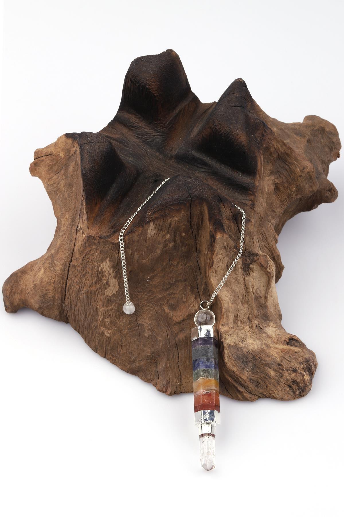 Kristal Kuvars - Çakra Doğal Taş Pandül