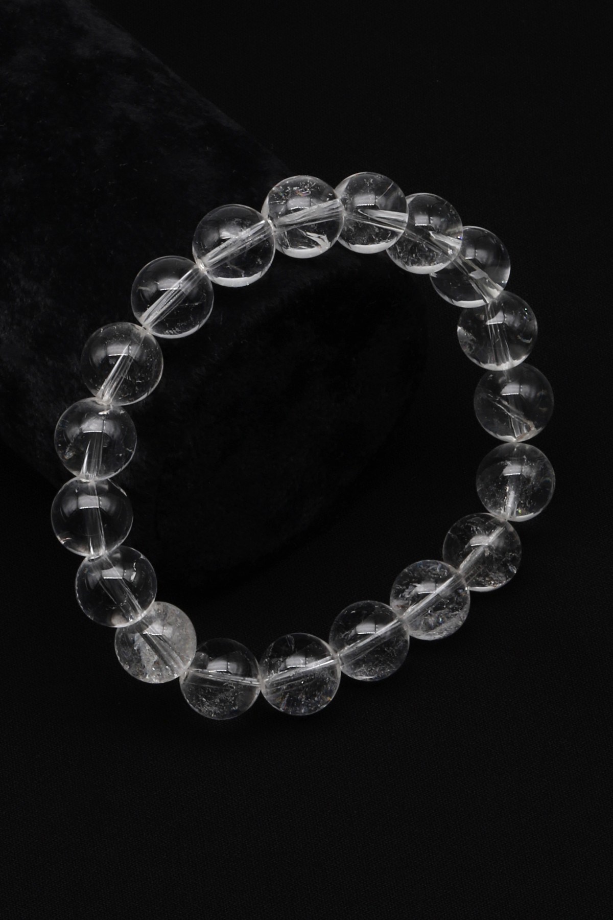 Kristal Kuvars Doğal Taş Bileklik 10 mm Küre Kesim - BLK-2326