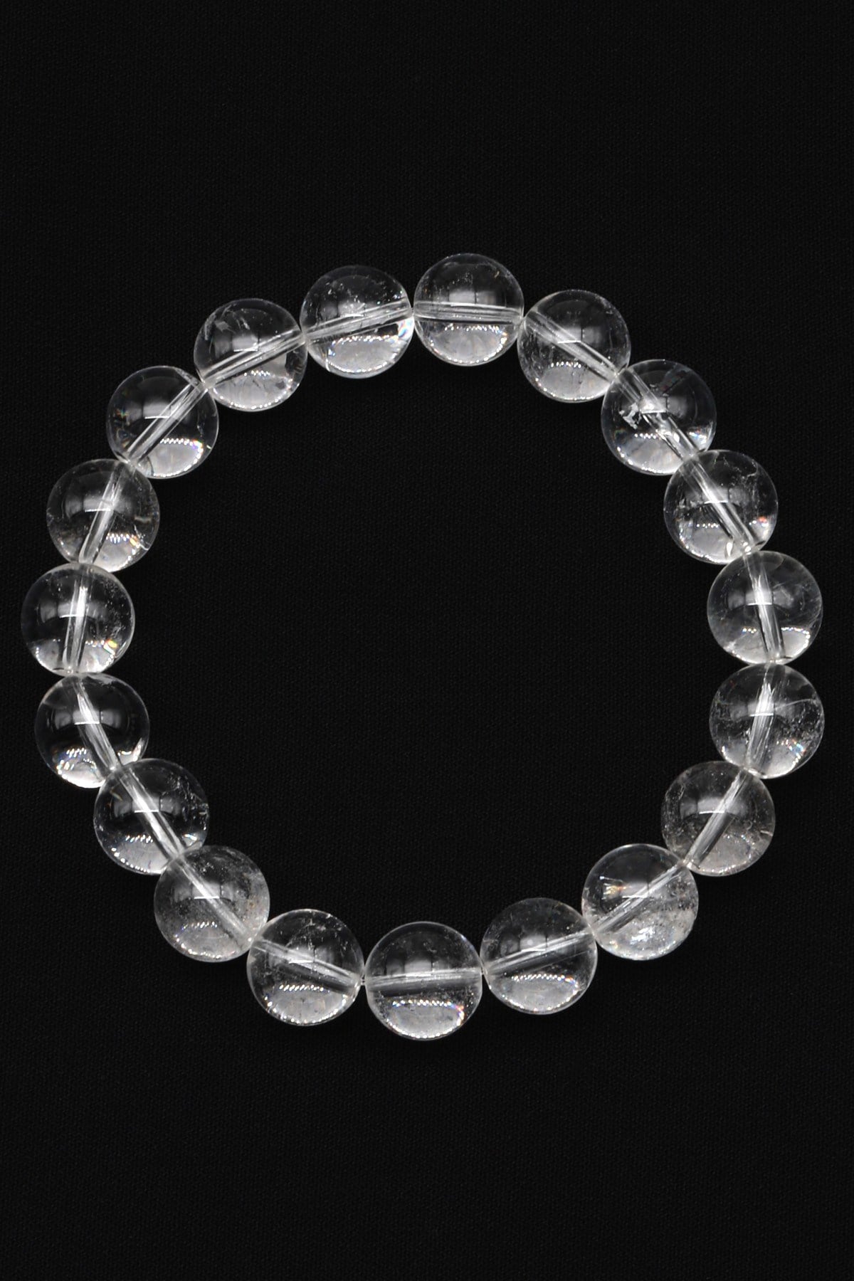 Kristal Kuvars Doğal Taş Bileklik 10 mm Küre Kesim - BLK-2326